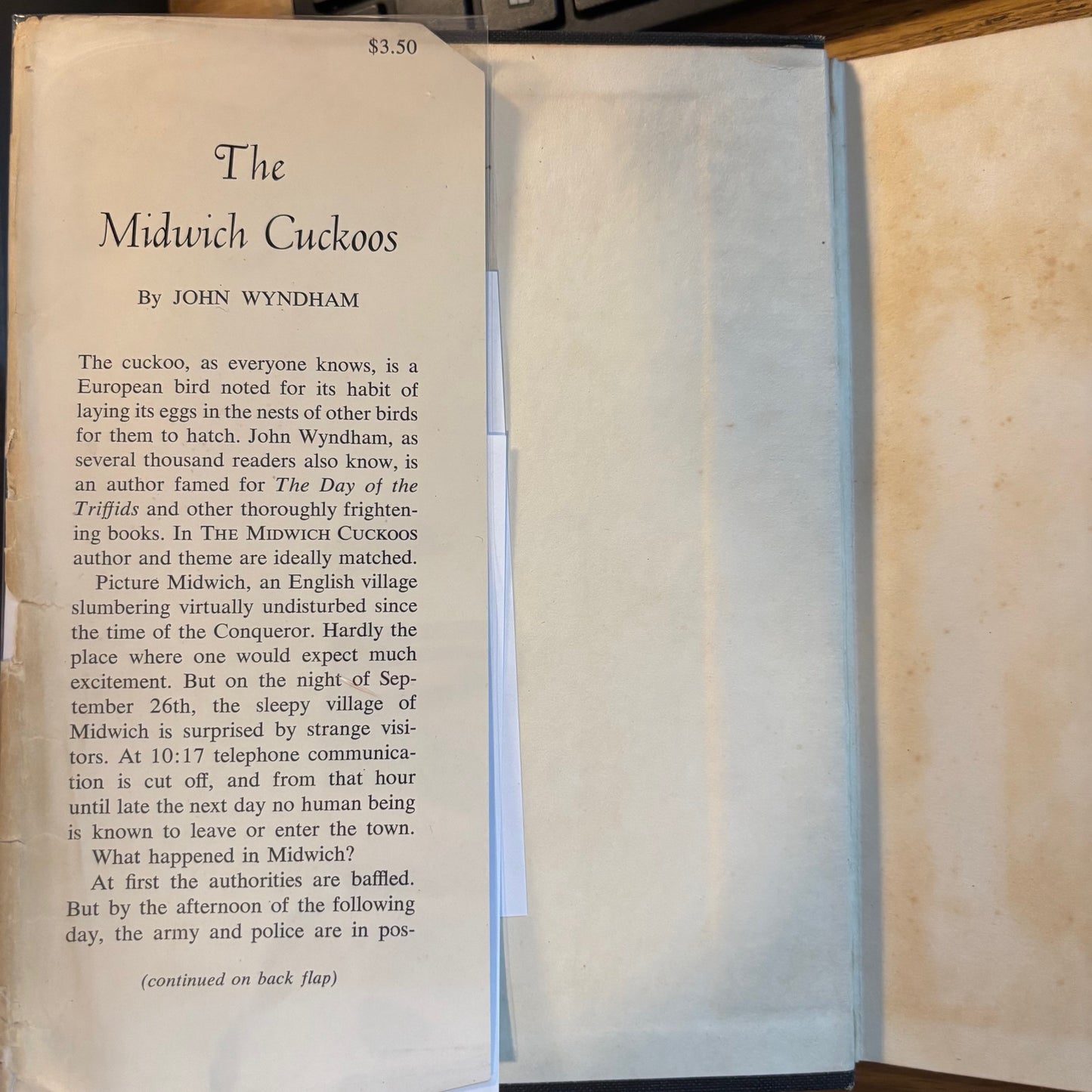 John Wyndham - The Midwich Cuckoos - First US Edition