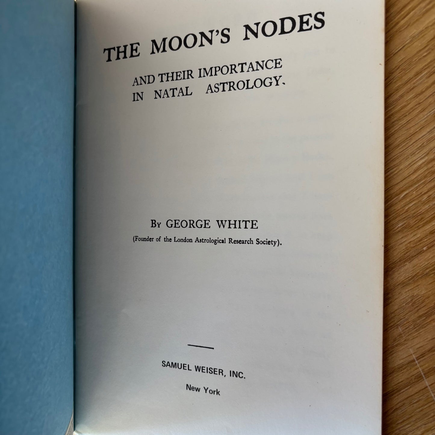 G. White - The Moon's Nodes and Their Importance in Natal Astrology