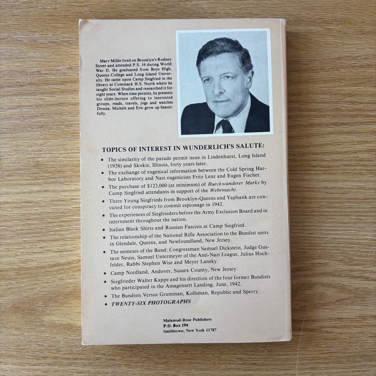 Marvin D. Miller - Wunderlich's Salute - First Edition