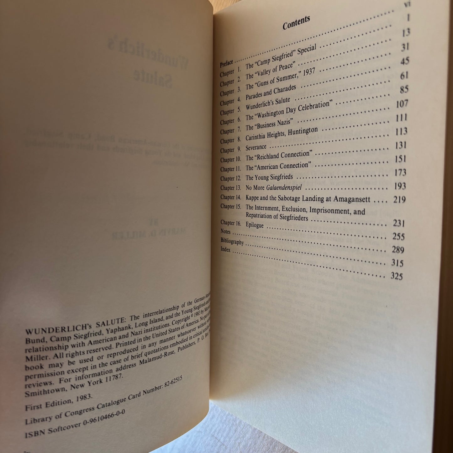 Marvin D. Miller - Wunderlich's Salute - First Edition