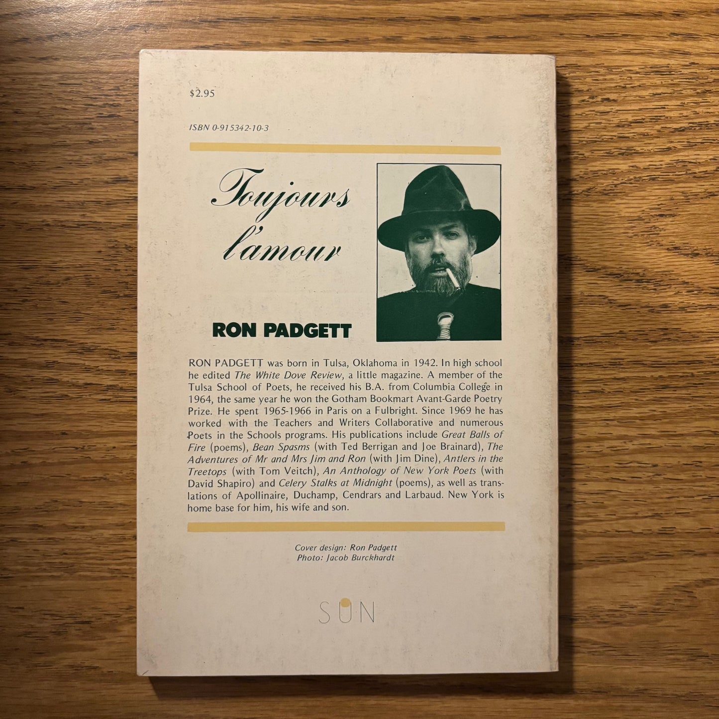Ron Padgett - Toujours l'amour - First Edition Paperback