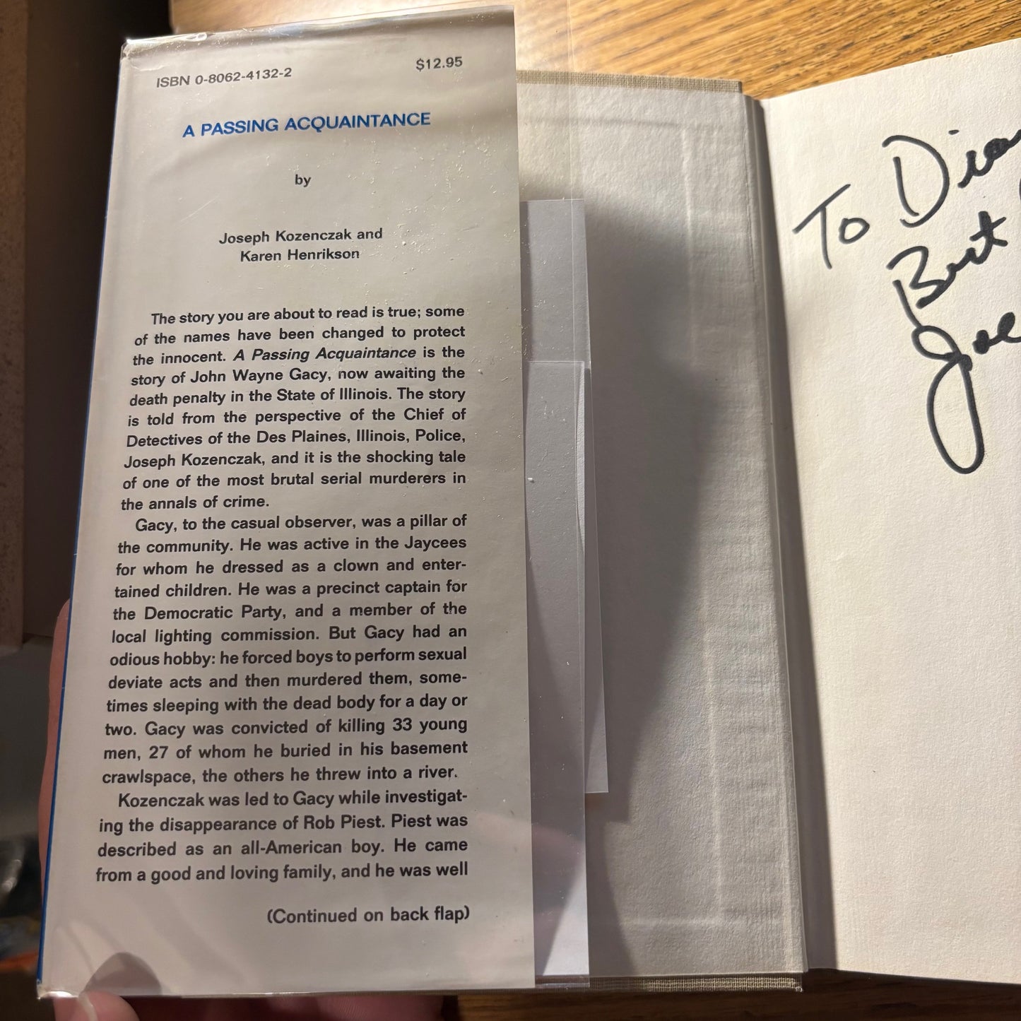Joseph Kozenczak & Karen Henrikson - A Passing Acquaintance - Signed First Edition