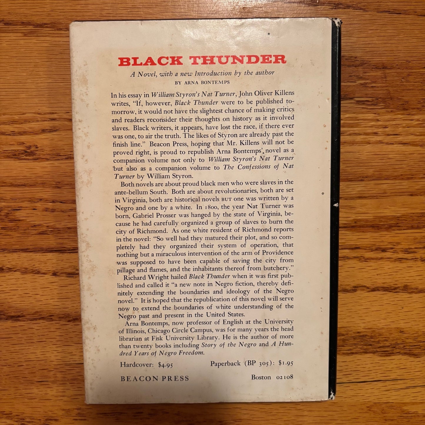William Styron's Nat Turner: Ten Black Writers Respond