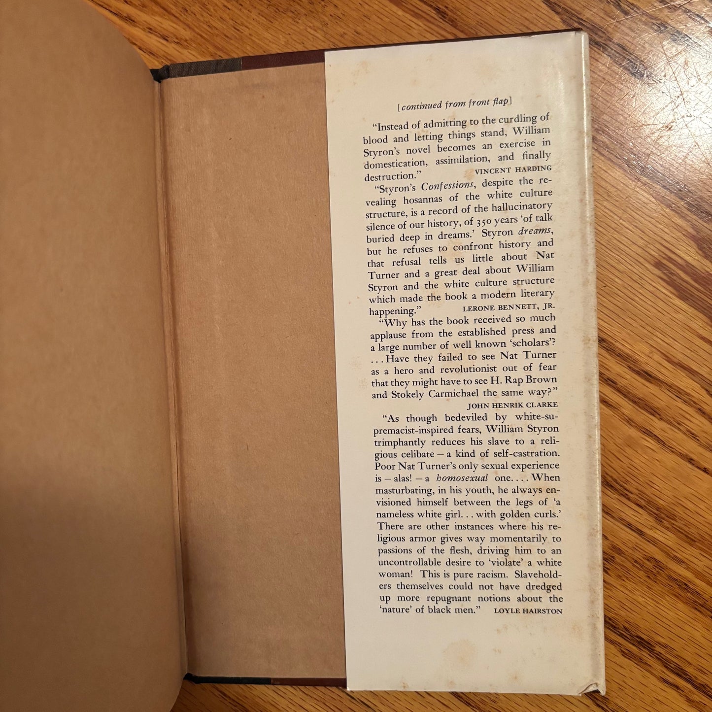 William Styron's Nat Turner: Ten Black Writers Respond