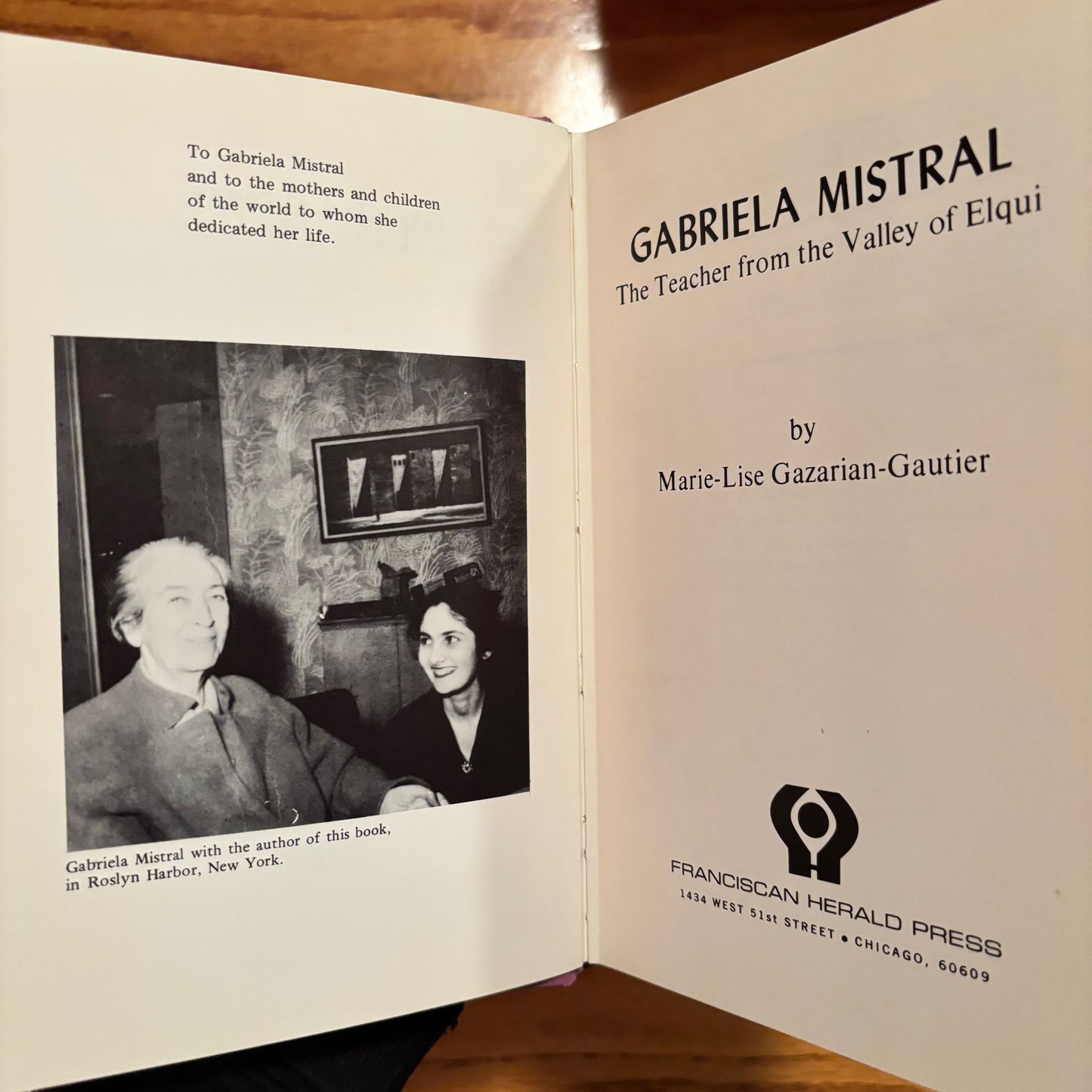 Marie-Lise Gazarian-Gautier - Gabriela Mistral - Signed First Edition