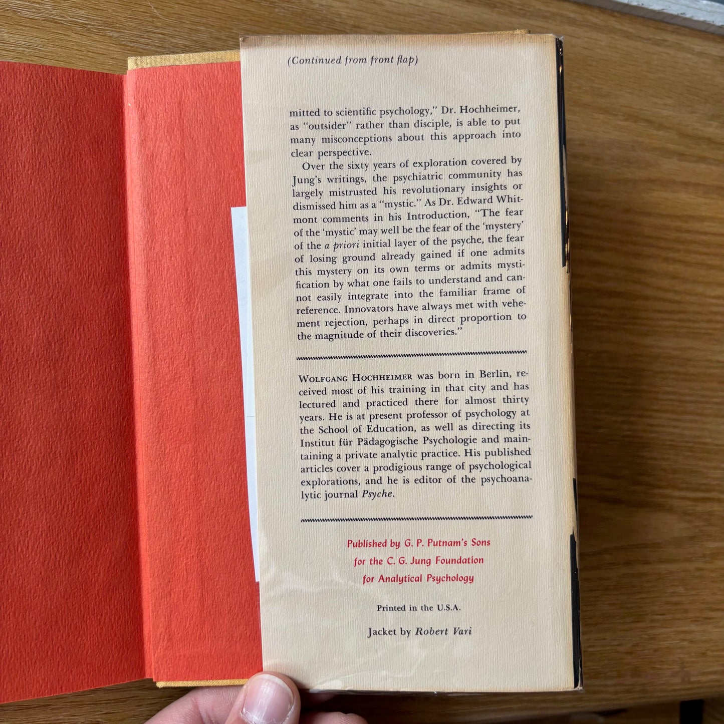 Wolfgang Hochheimer - The Psychotherapy of C.G. Jung - First Edition