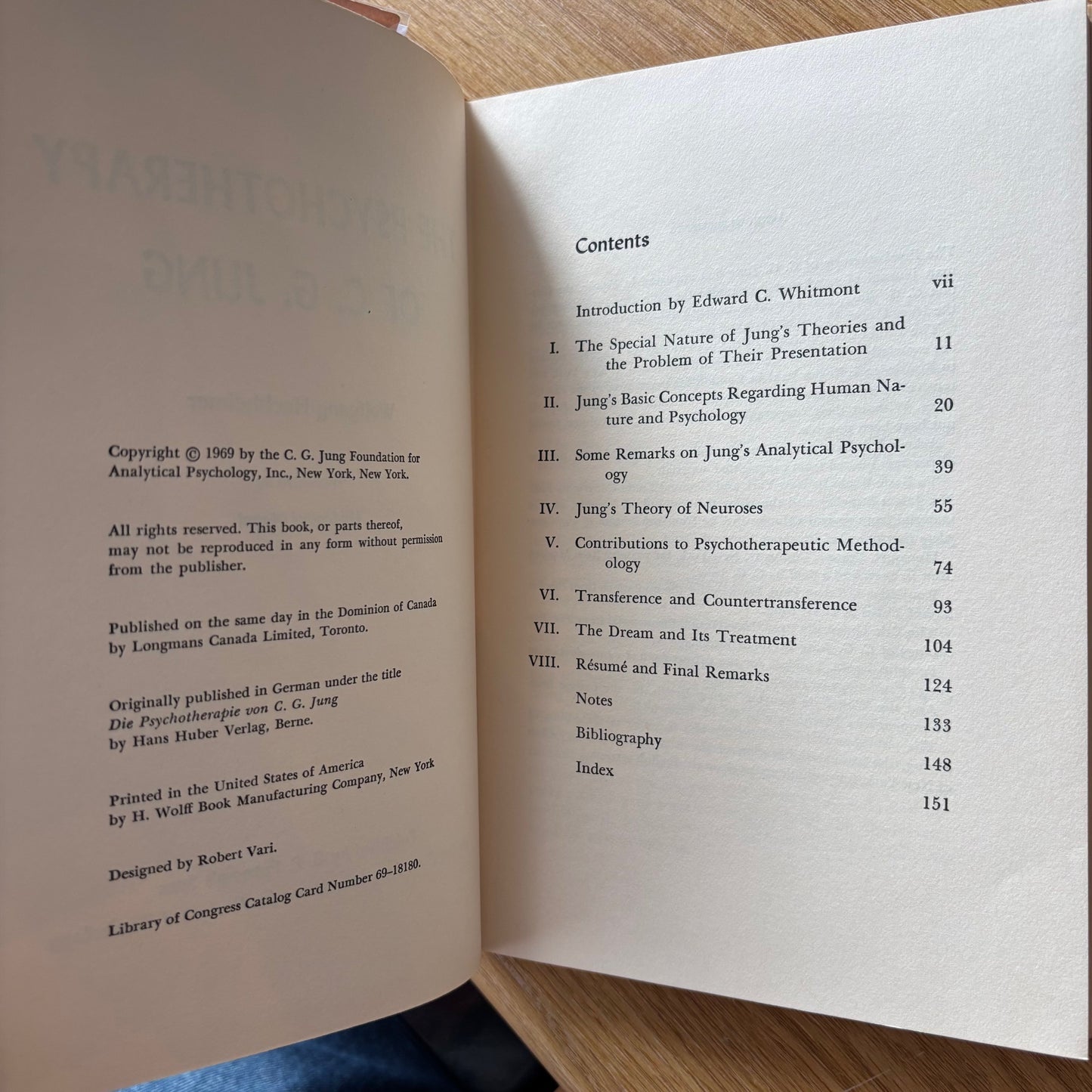 Wolfgang Hochheimer - The Psychotherapy of C.G. Jung - First Edition