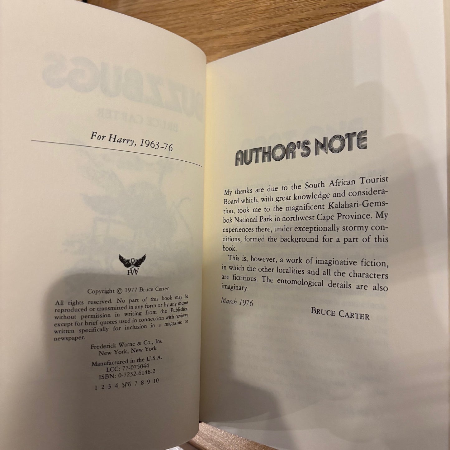 Bruce Carter - Buzzbugs - First Edition