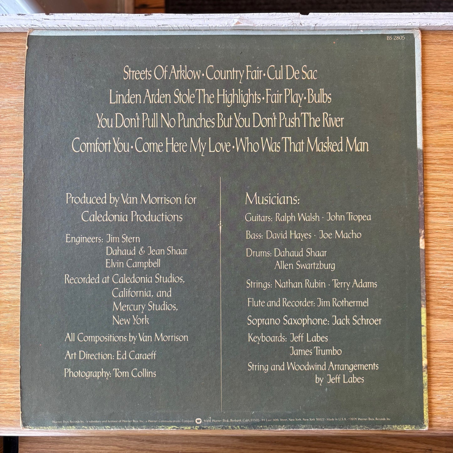 Van Morrison - Veedon Fleece - Promotional Pressing