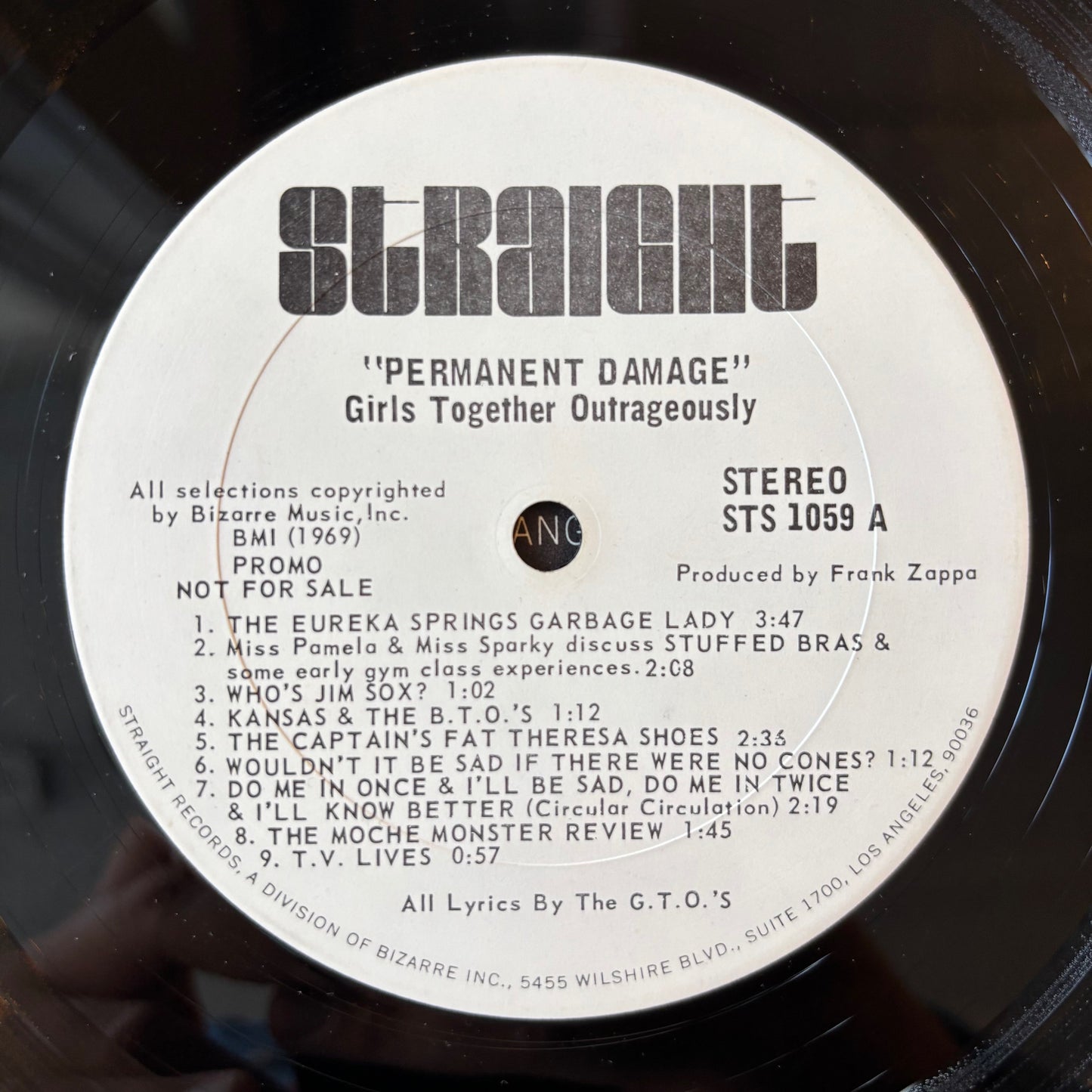 GTO's (Girls Together Outrageously) - Permanent Damage - Promotional Pressing