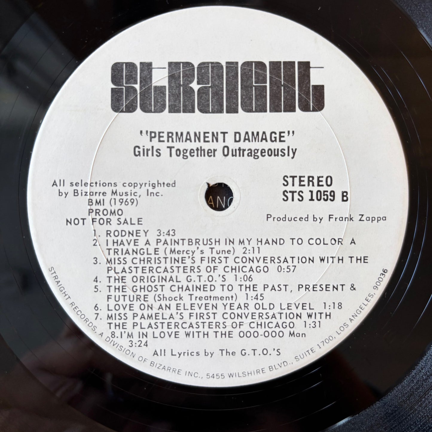 GTO's (Girls Together Outrageously) - Permanent Damage - Promotional Pressing