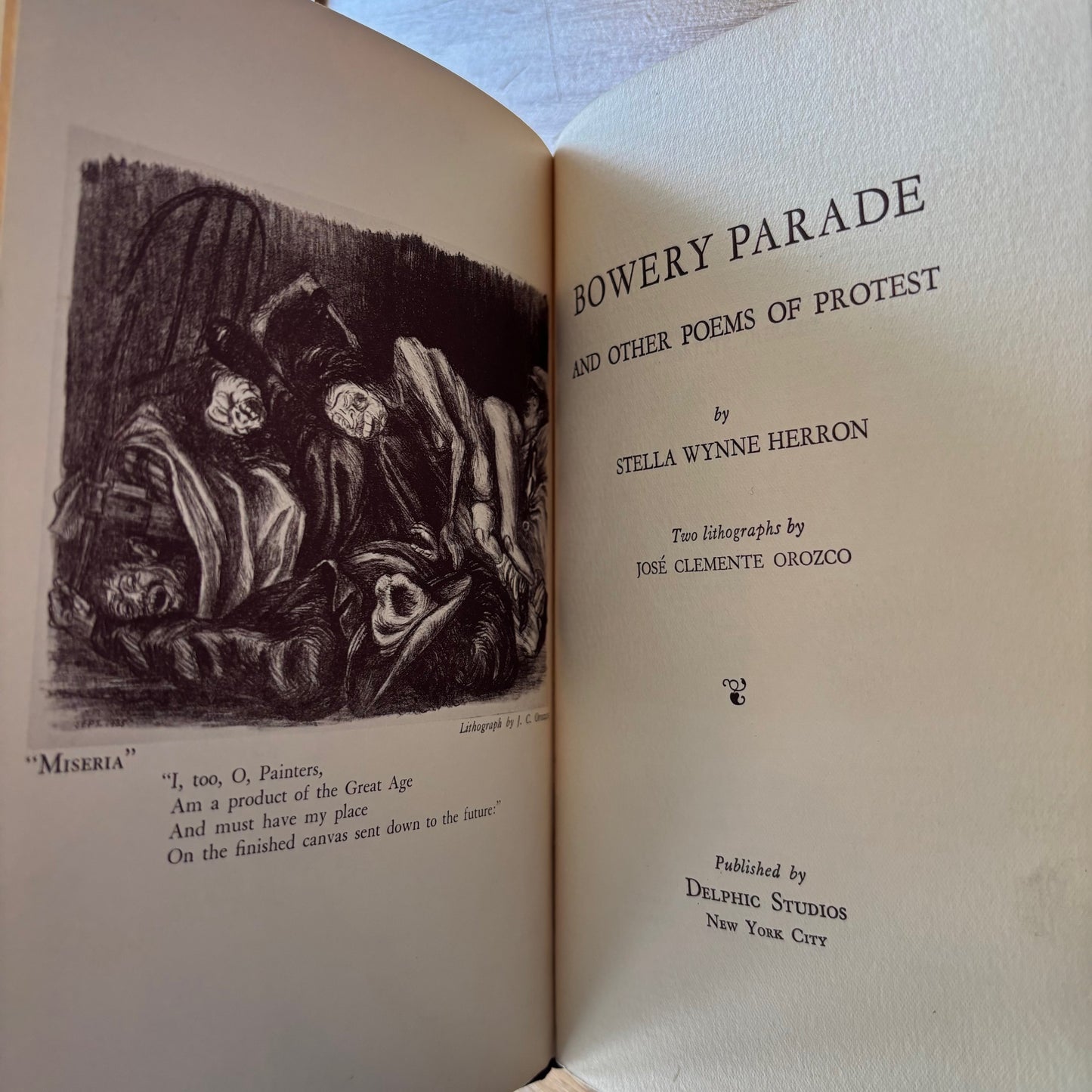 Stella Wynne Herron - Bowery Parade and Other Poems of Protest - First Edition