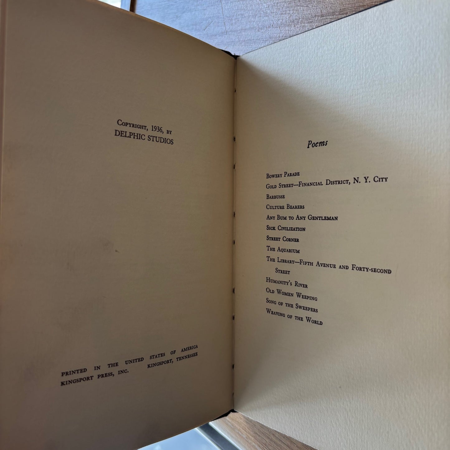 Stella Wynne Herron - Bowery Parade and Other Poems of Protest - First Edition