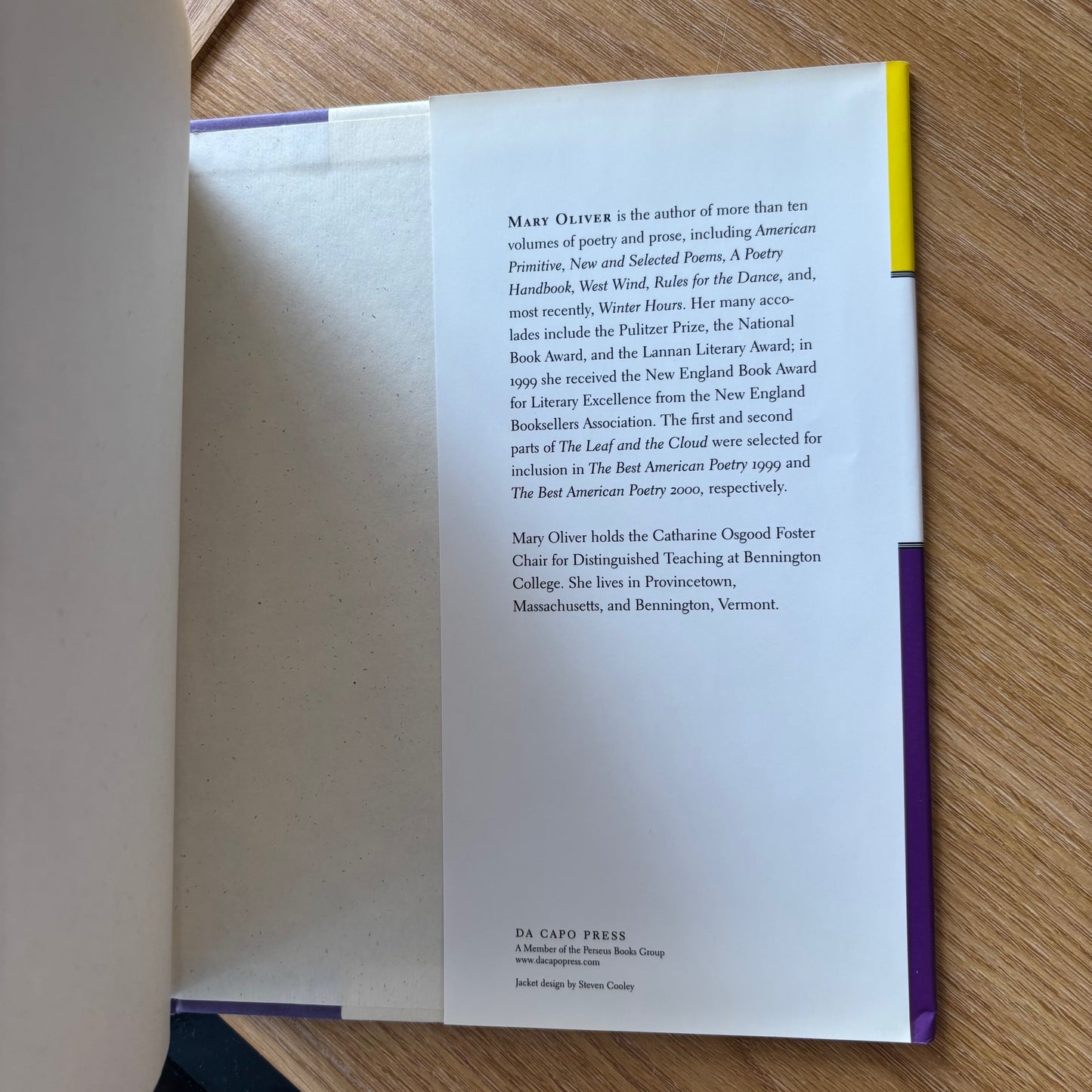 Mary Oliver - The Leaf and the Cloud - First Edition