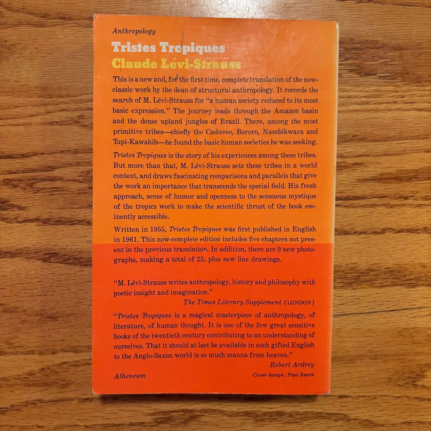 Claude Levi-Strauss - Tristes Tropiques