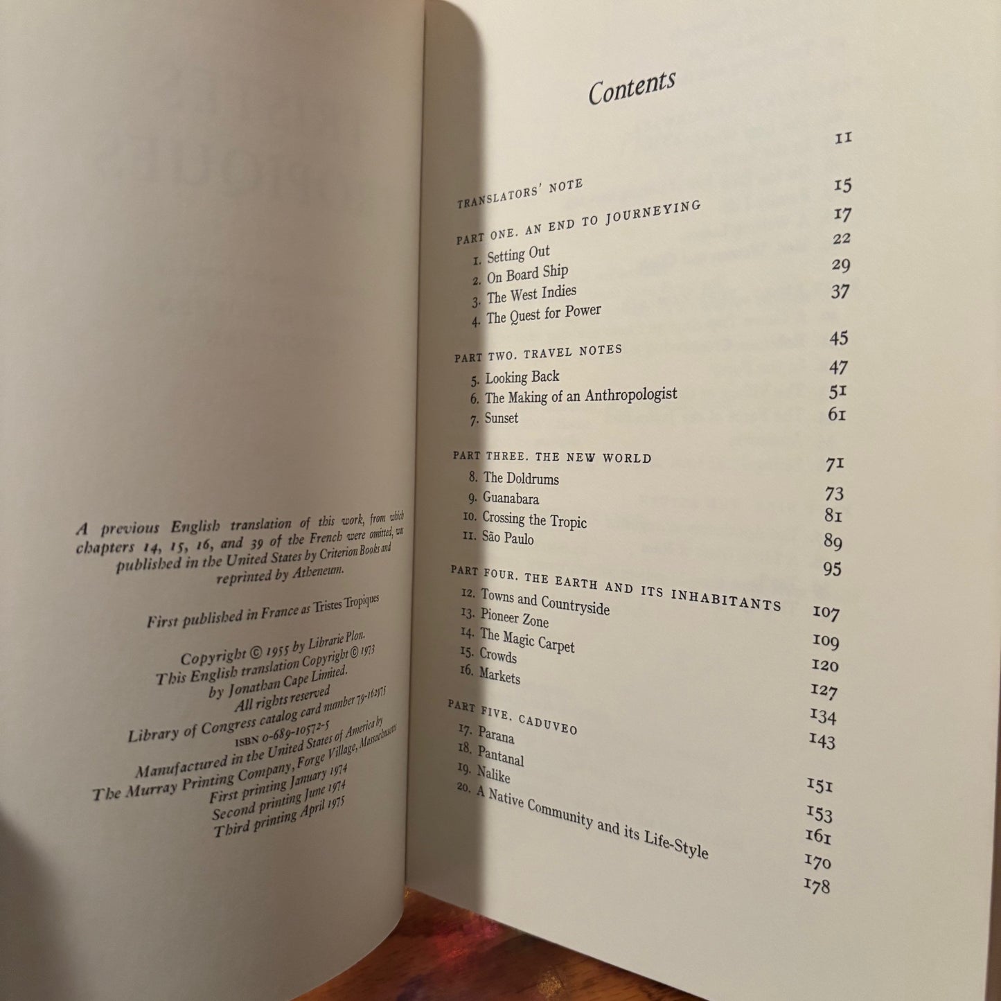 Claude Levi-Strauss - Tristes Tropiques