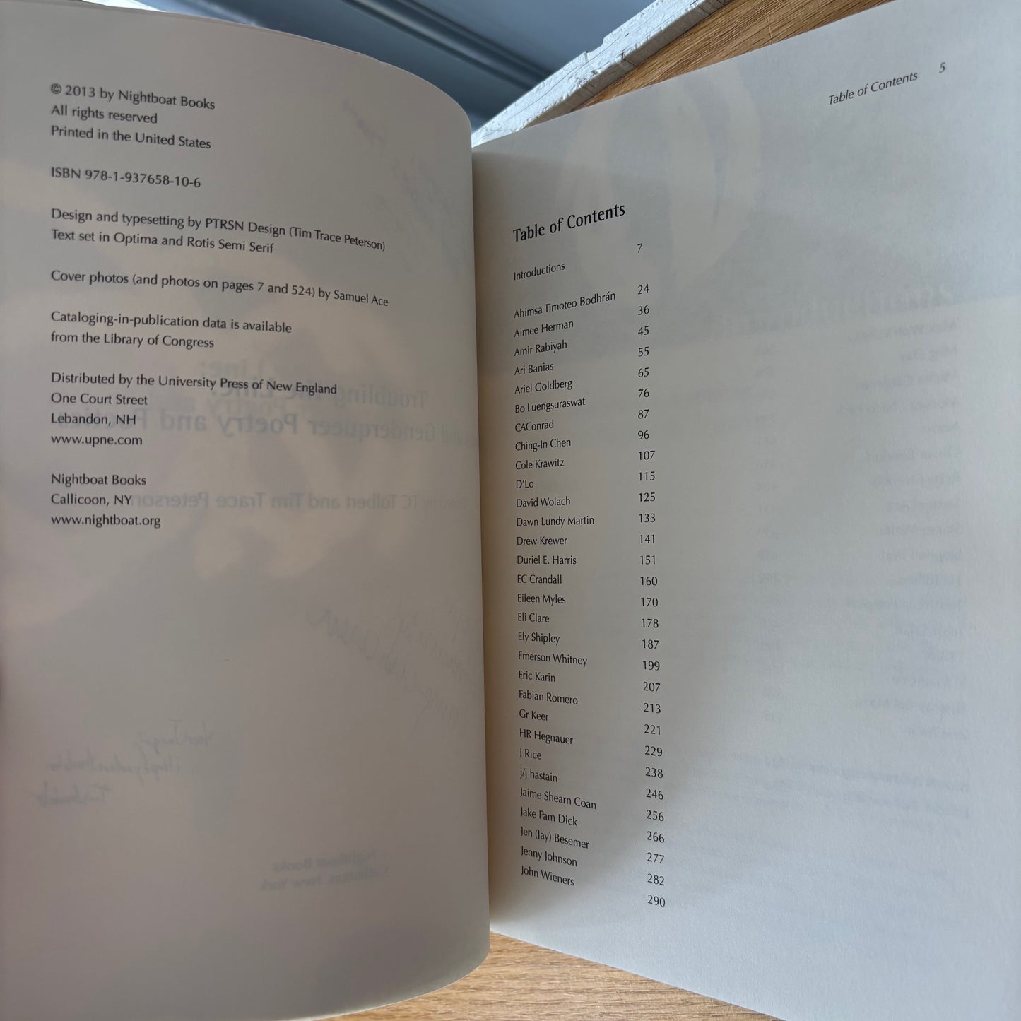 TC Tolbert, Tim Trace Peterson, eds. - Troubling the Line: Trans and Genderqueer Poetry and Poetics - Signed First Edition