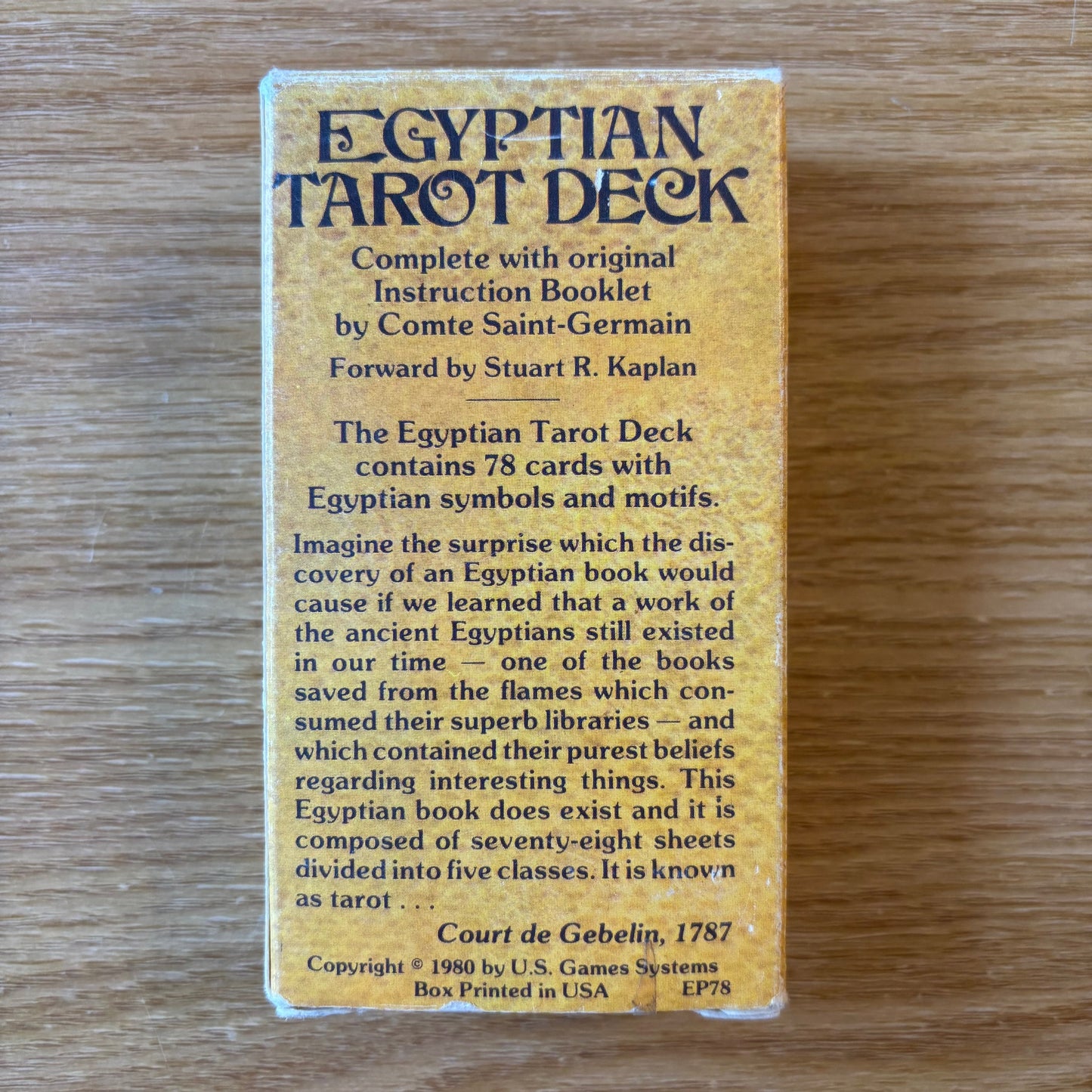 Egyptian Tarot Deck (1980)