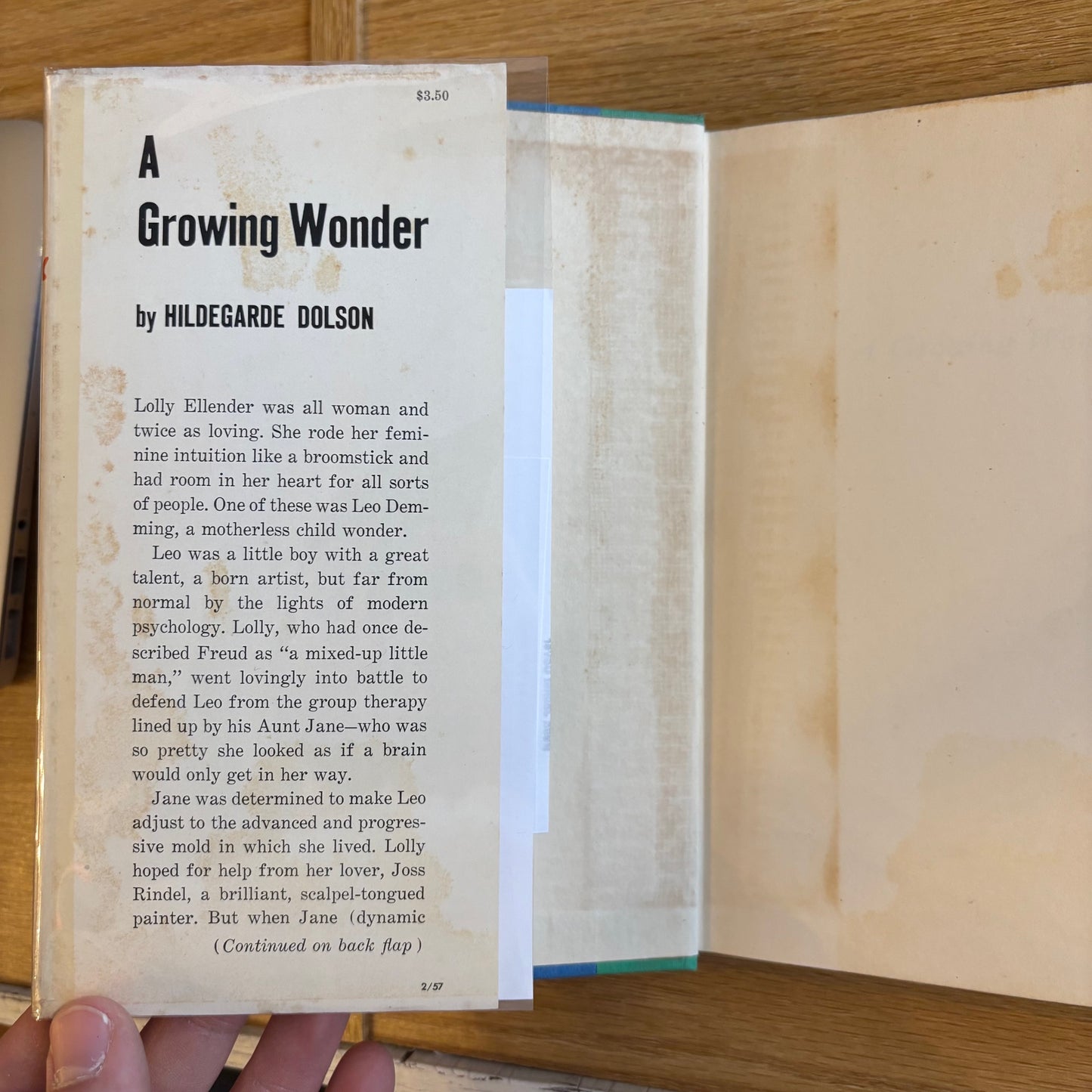 Hildegarde Dolson - A Growing Wonder - First Edition