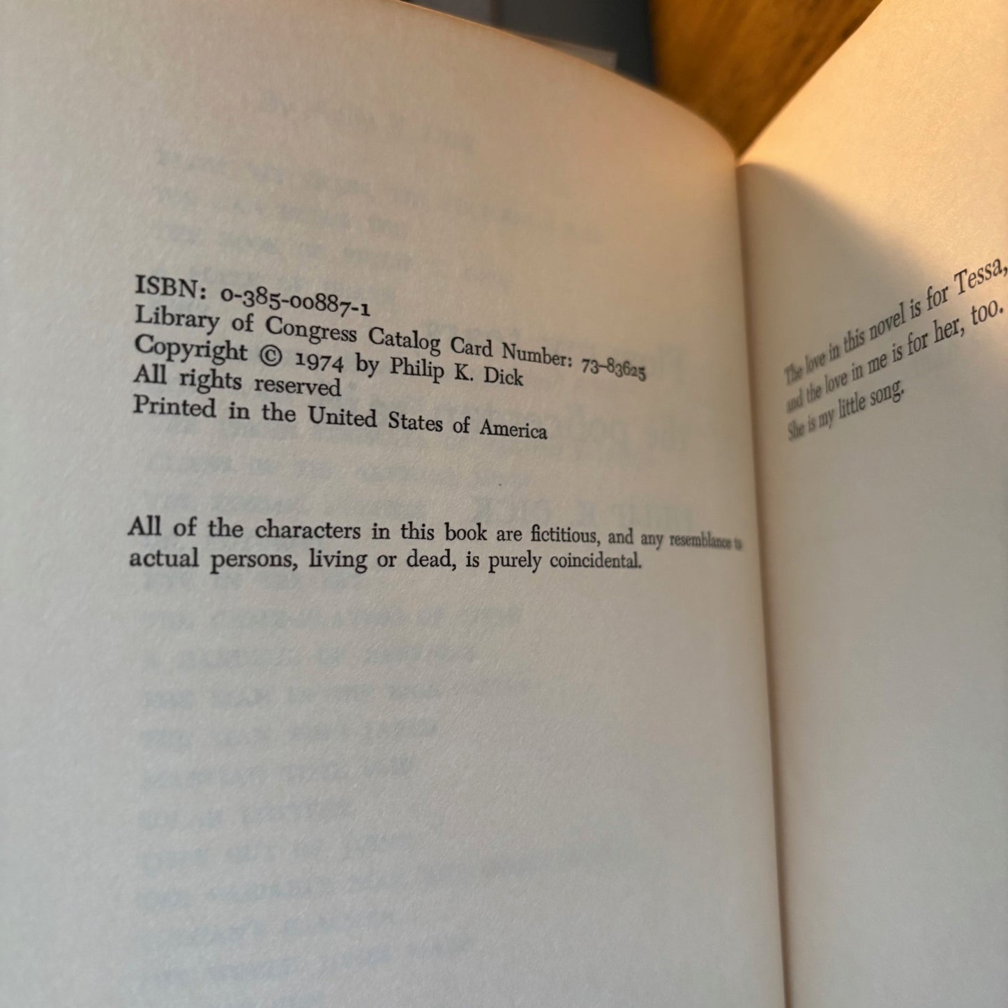 Philip K. Dick - Flow My Tears, the Policeman Said - First Edition Later Printing