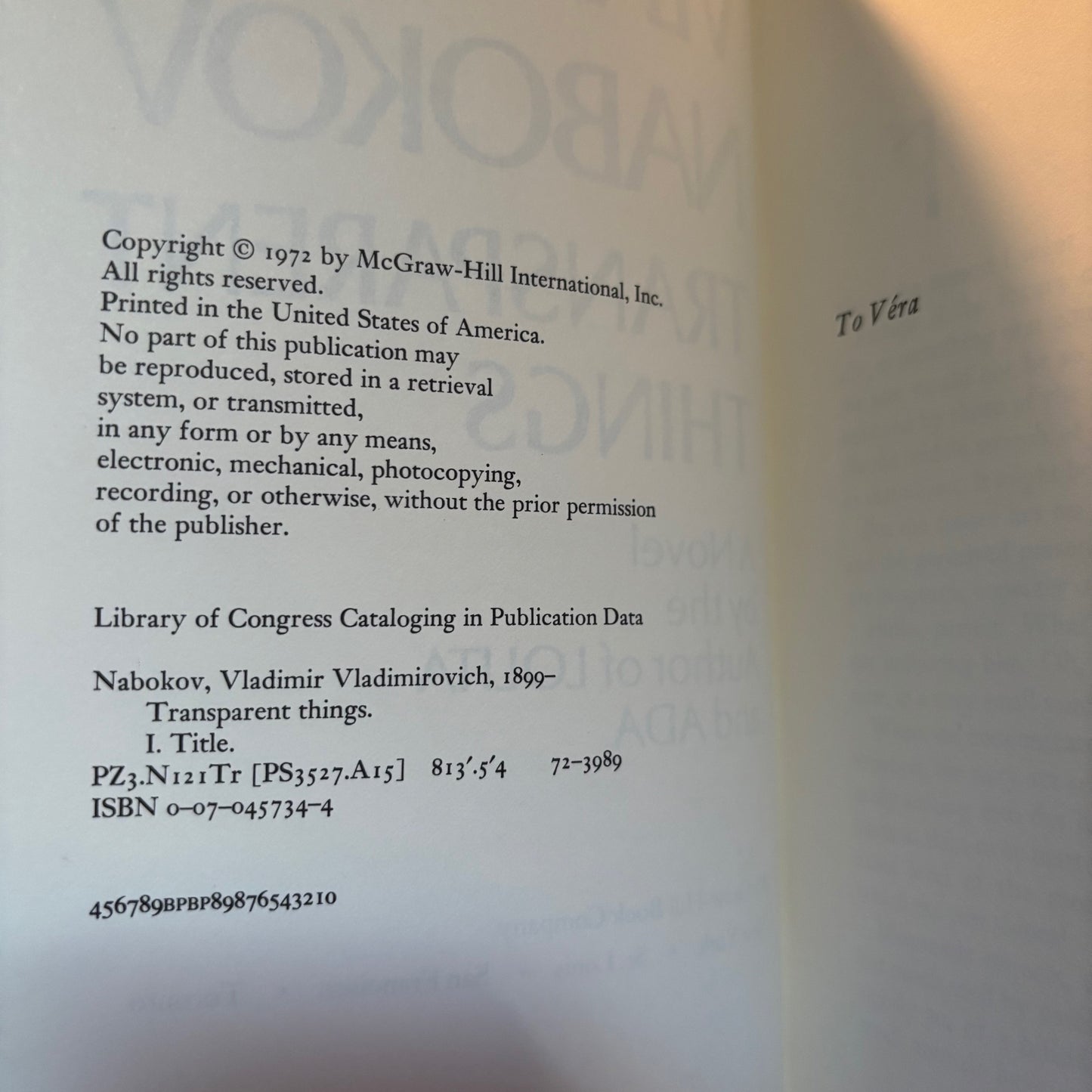 Vladimir Nabokov - Transparent Things