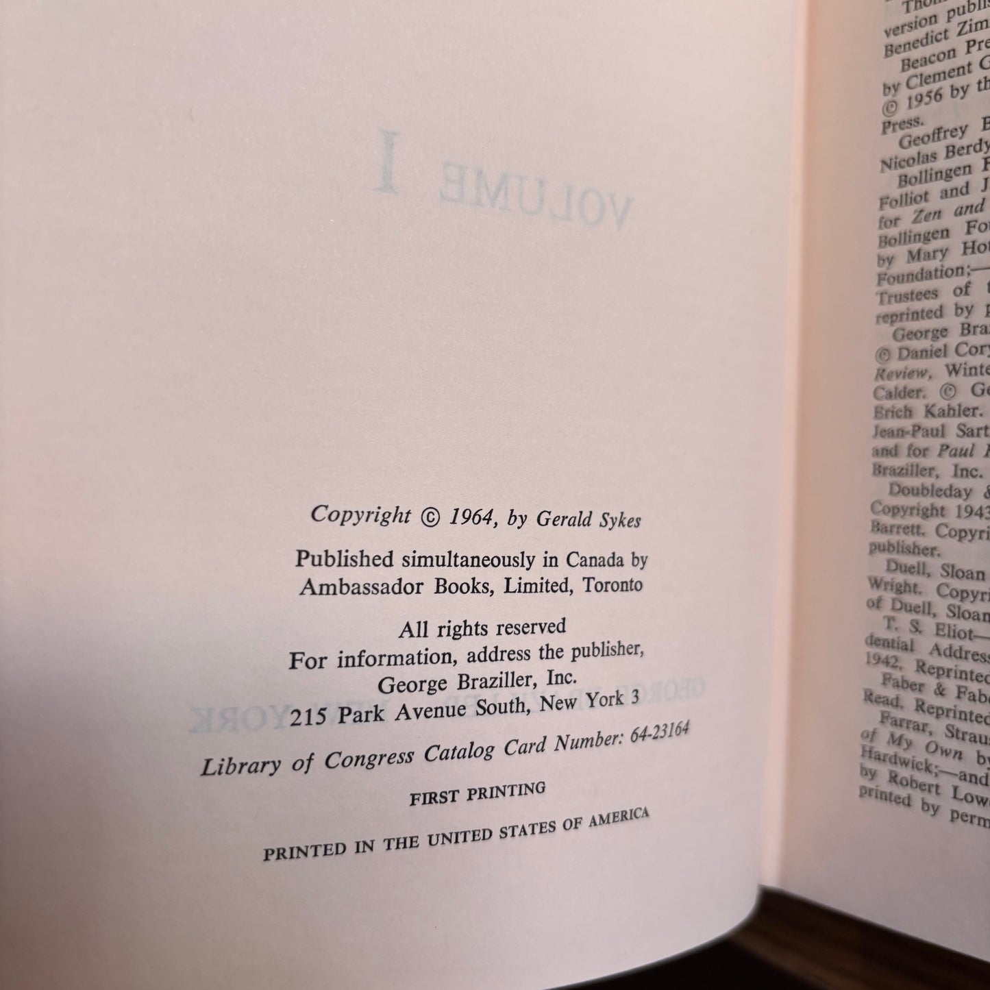 Gerald Sykes, ed. - Alienation - First Edition