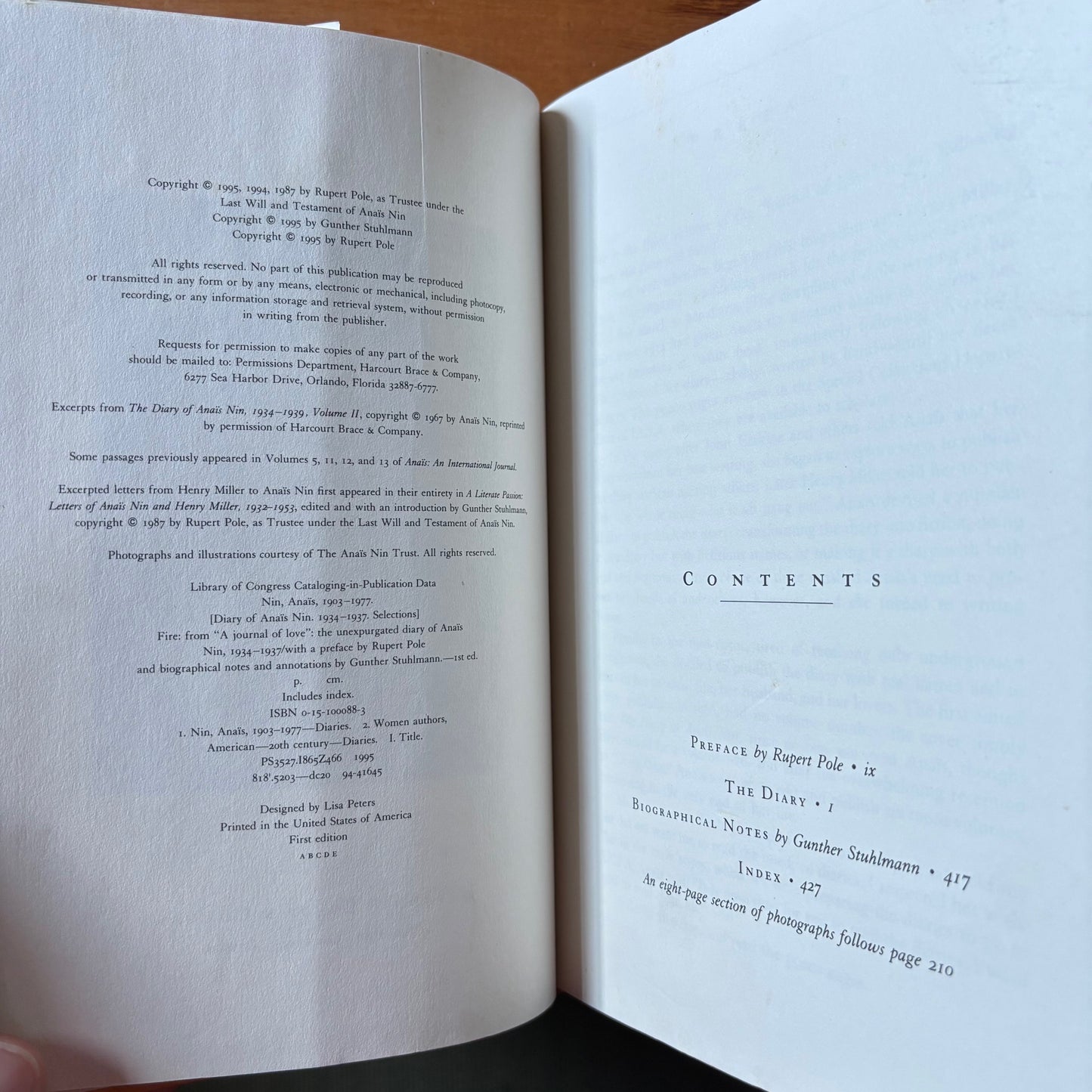 Anais Nin - Fire - First Edition