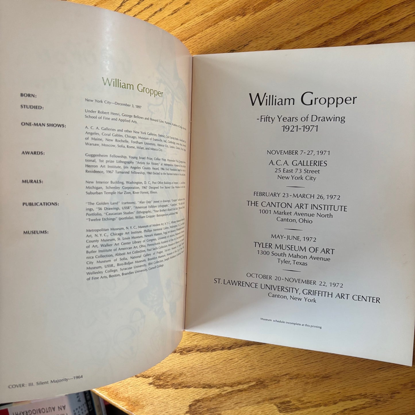 (William Gropper) Gropper: Fifty Years of Drawing 1921-1971