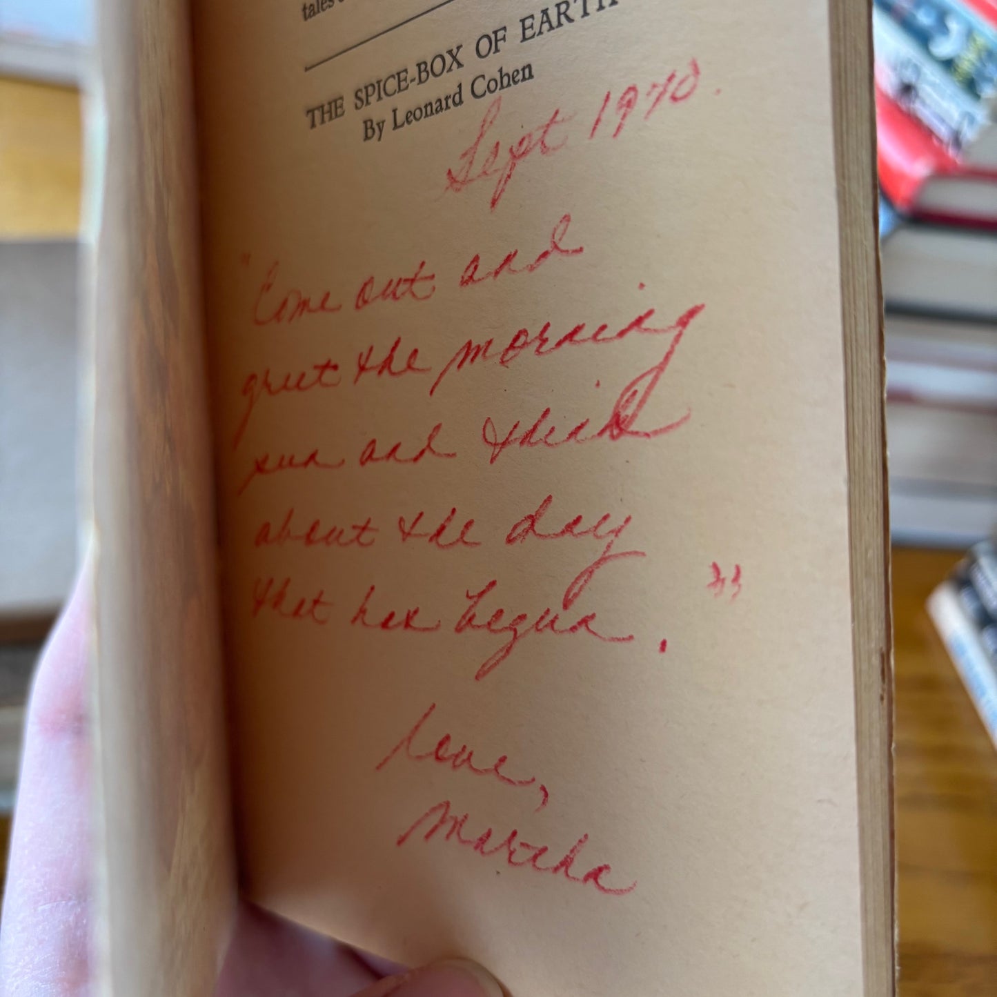 Leonard Cohen - The Spice-Box of Earth - First Edition Paperback