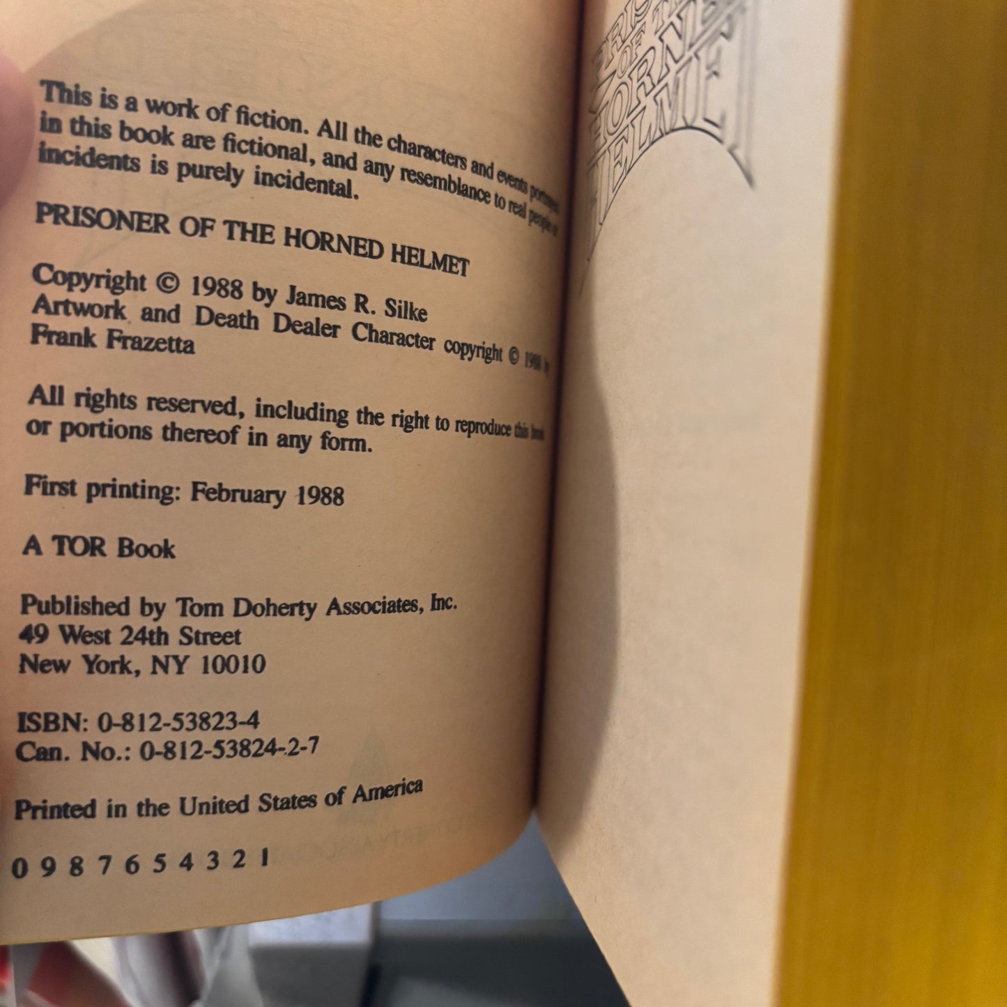 James Silke - Frank Frazetta's Death Dealer, Book I: Prisoner of the Horned Helmet - First Edition