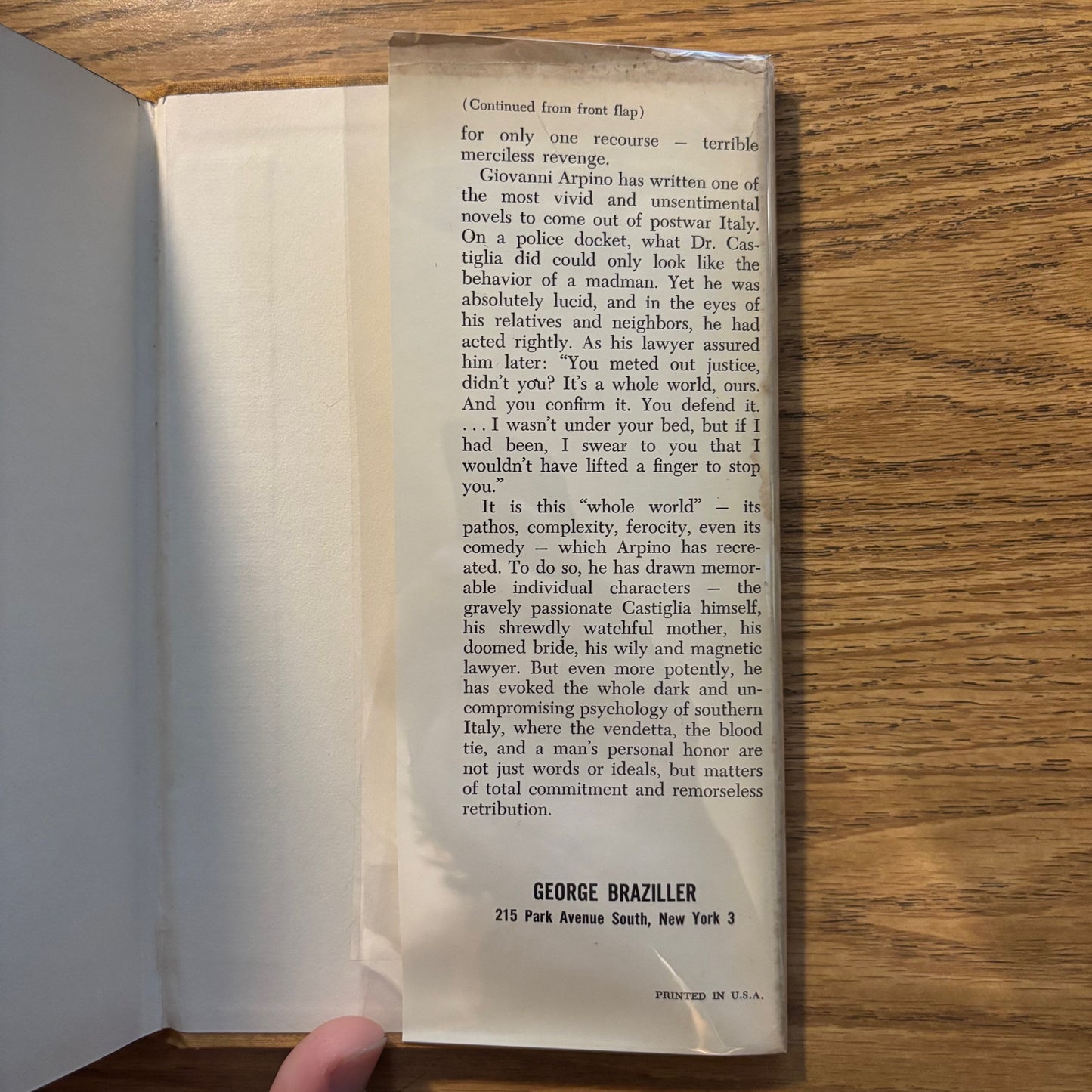 Giovanni Arpino - A Crime of Honor - First Edition