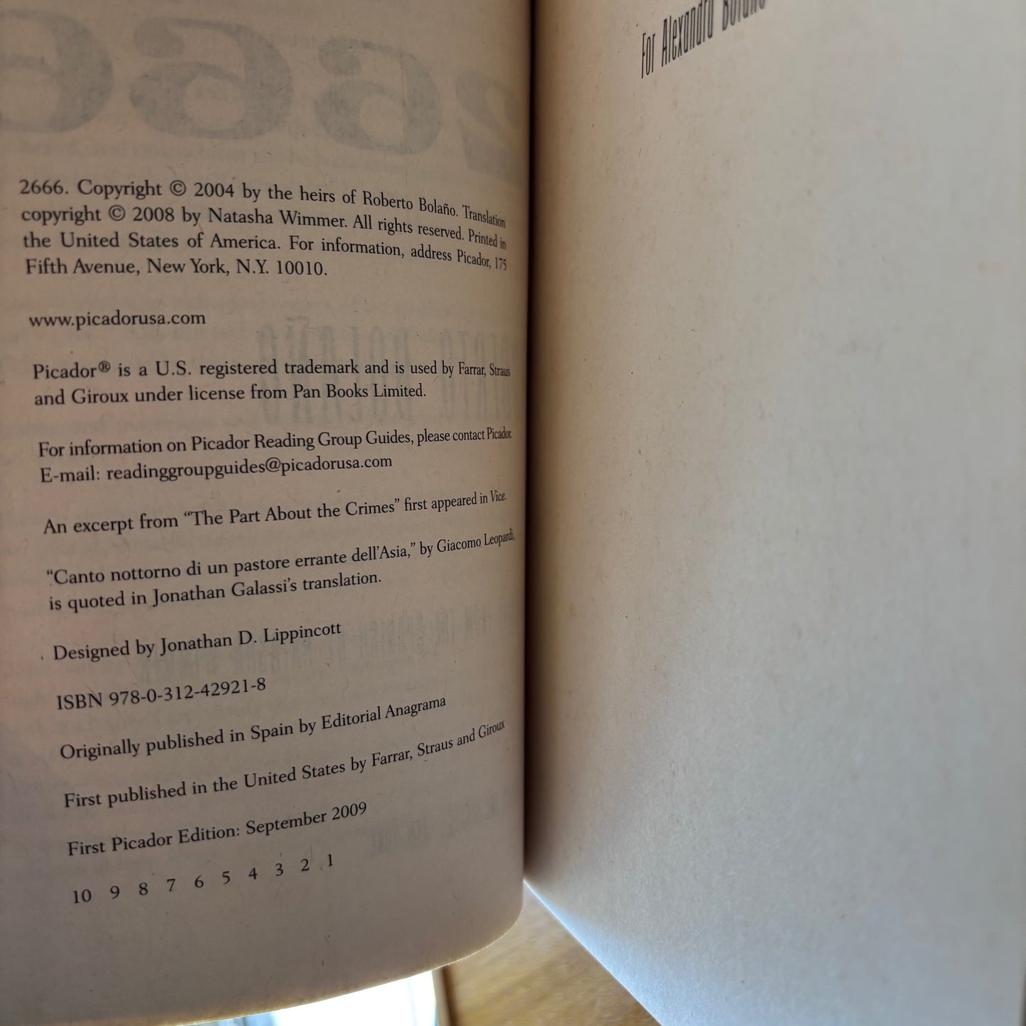 Roberto Bolaño - 2666 - First Edition Paperback