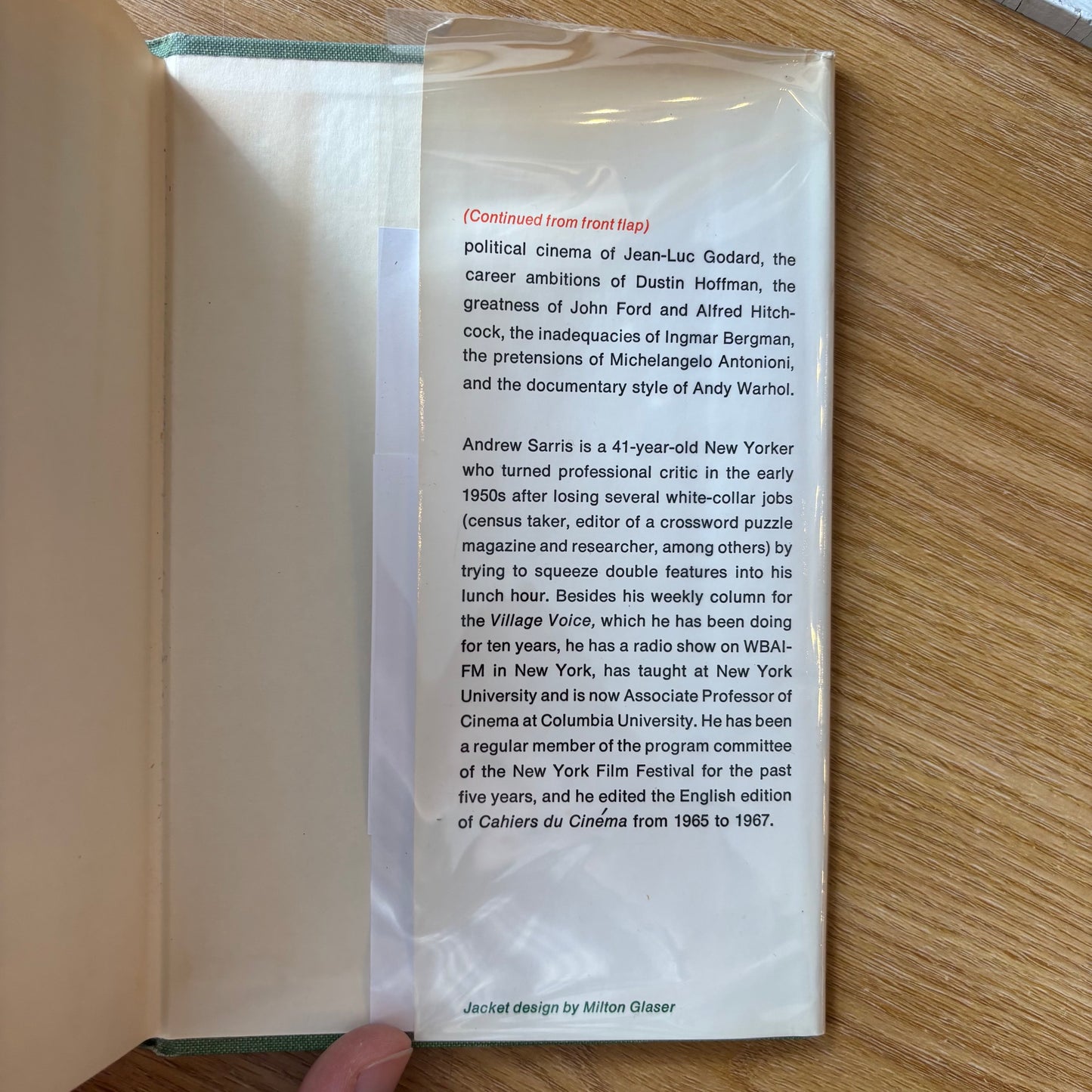 Andrew Sarris - Confessions of a Cultist: On the Cinema 1955/1969 - First Edition