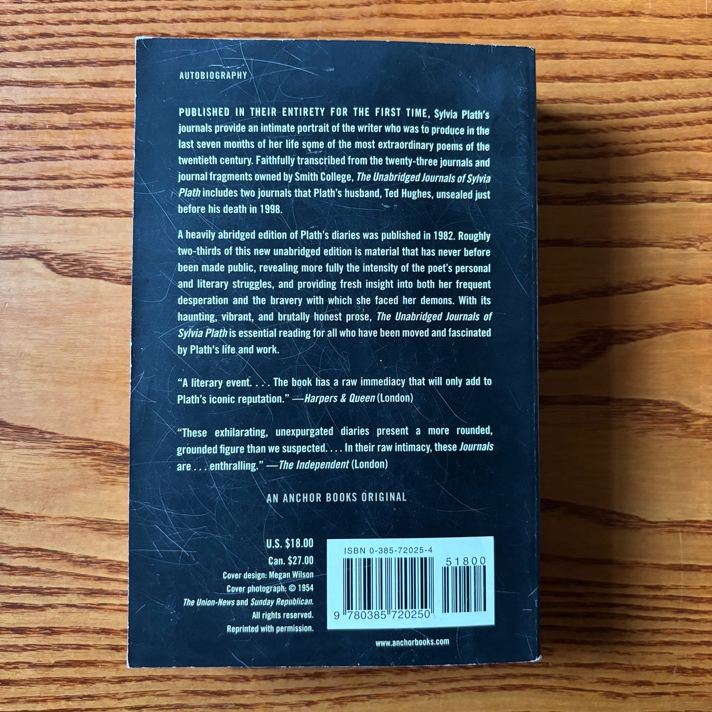 Sylvia Plath - The Unabridged Journals - First Edition Paperback