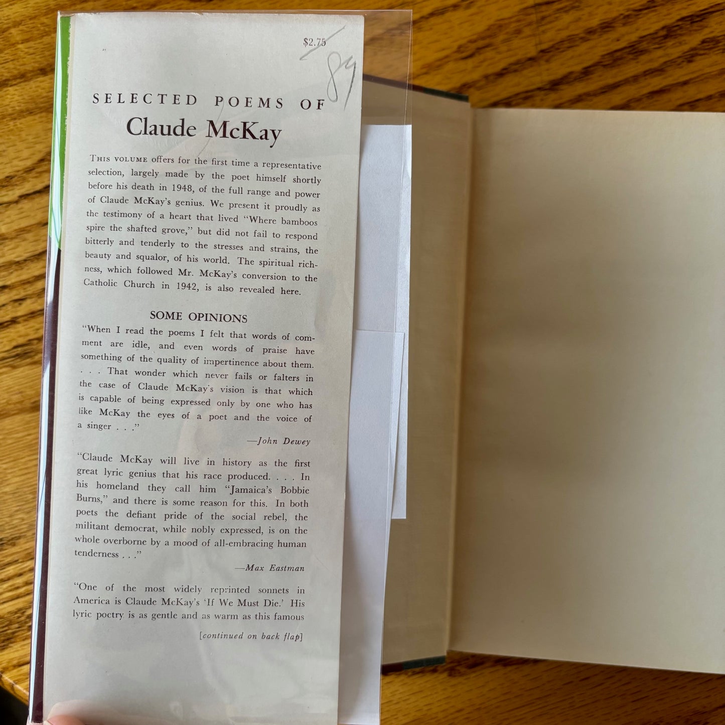 Claude McKay - Selected Poems - First Edition
