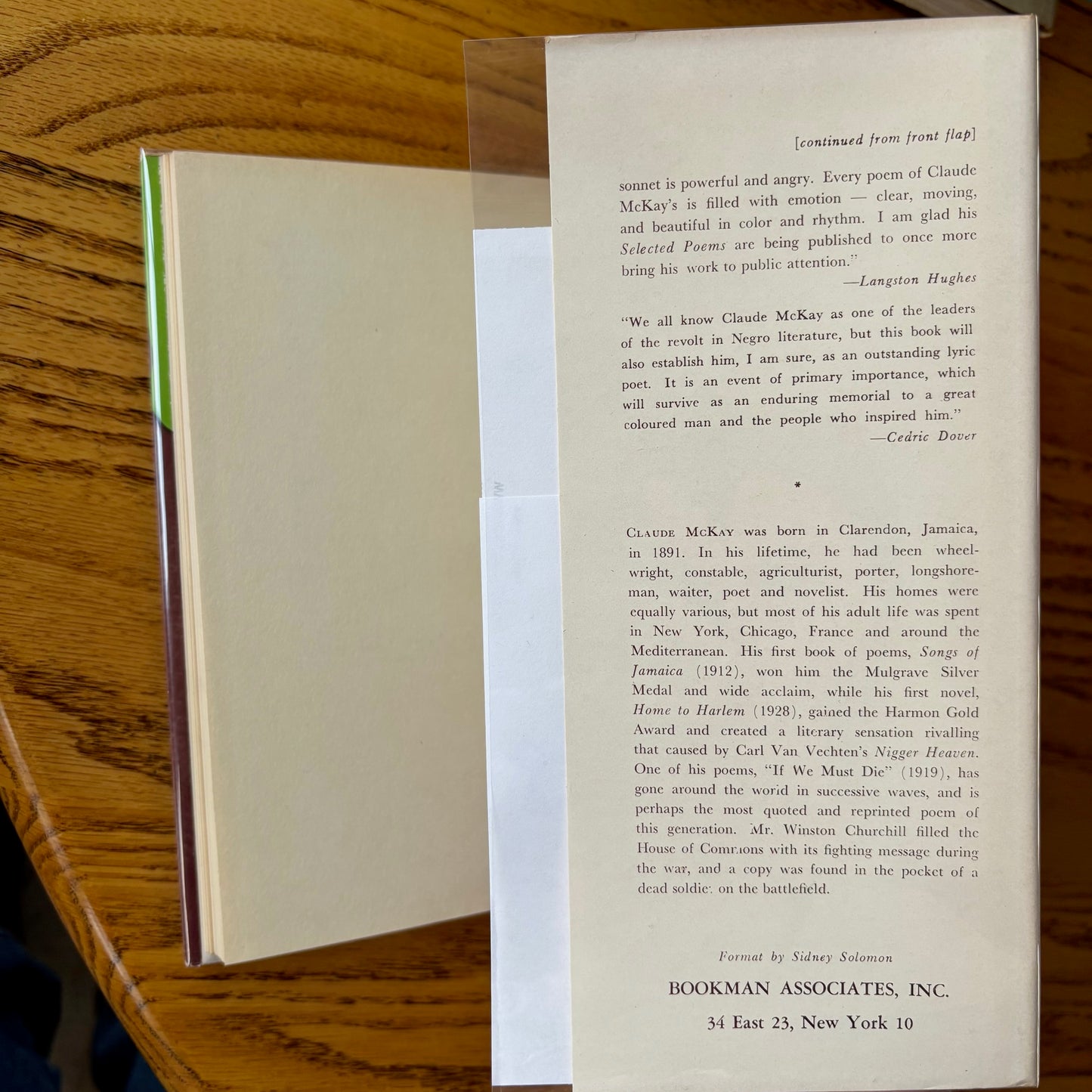 Claude McKay - Selected Poems - First Edition