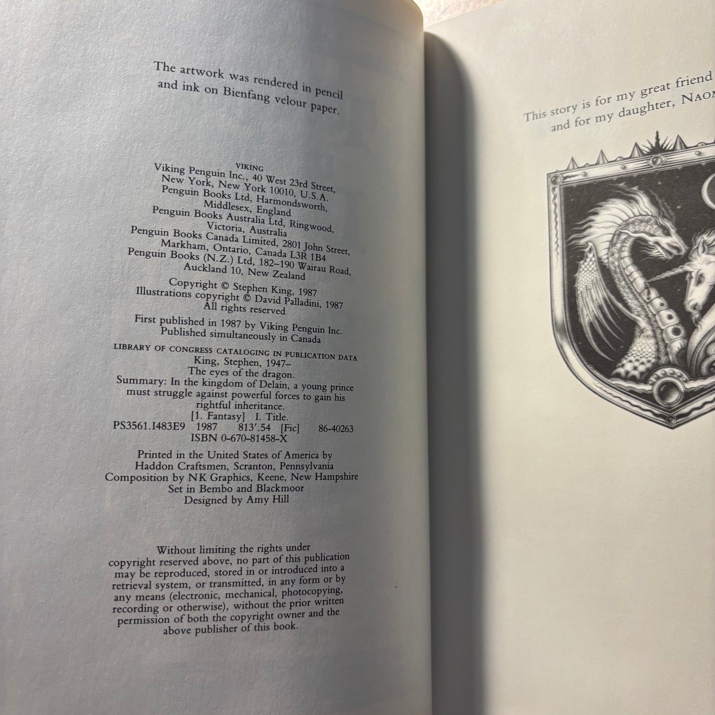 Stephen King - The Eyes of the Dragon - First Edition