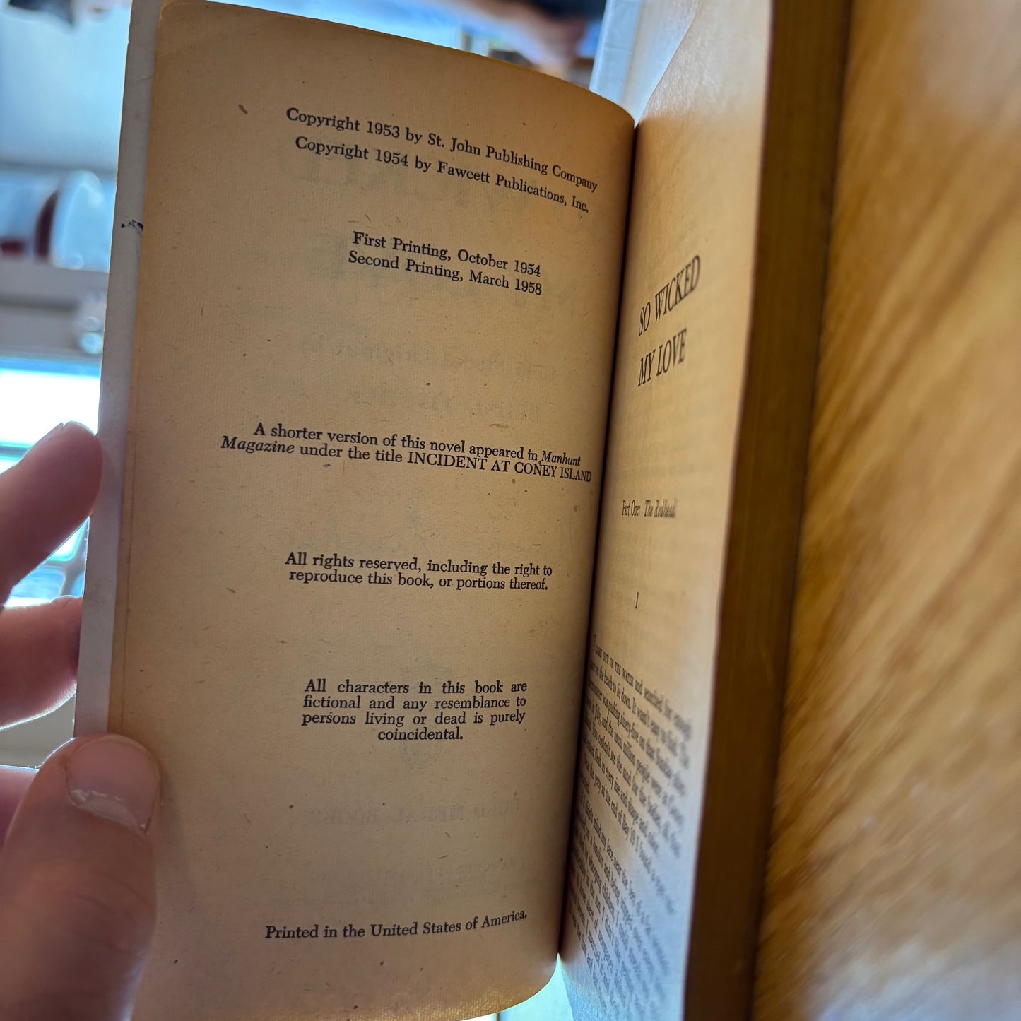 Bruno Fischer - So Wicked My Love - Signed