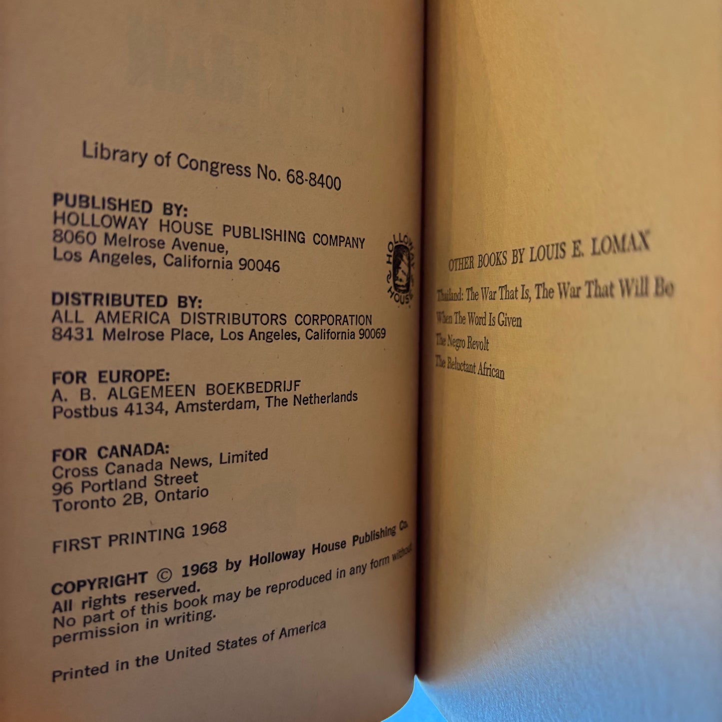 Louis E. Lomax - To Kill a Black Man - First Edition