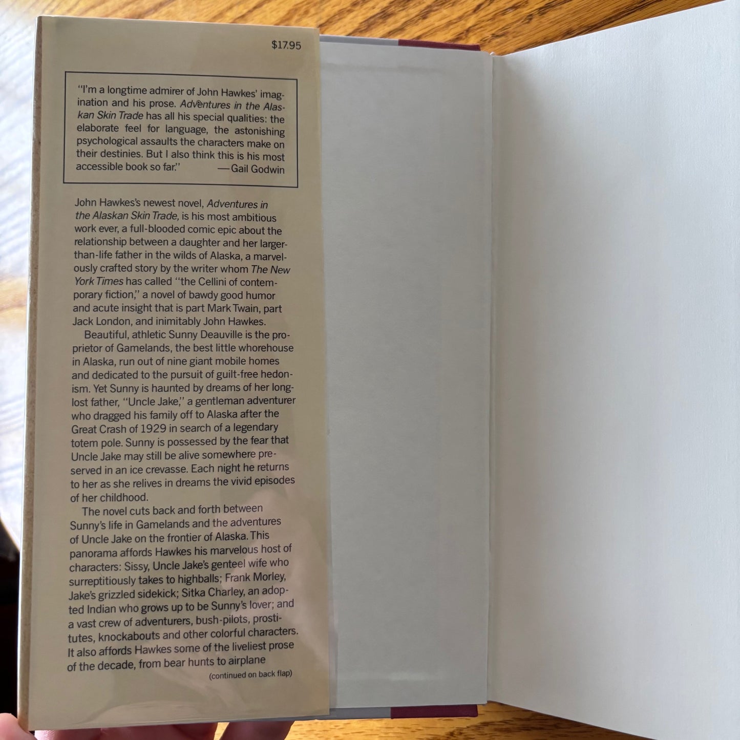 John Hawkes - Adventures in the Alaskan Skin Trade - Signed First Edition
