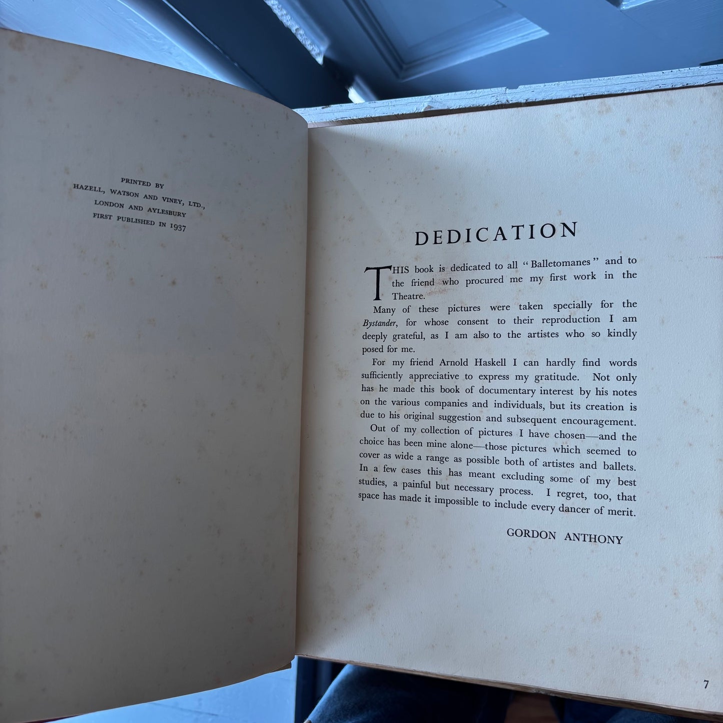 Gordon Anthony - Ballet: Camera Studies - First Edition