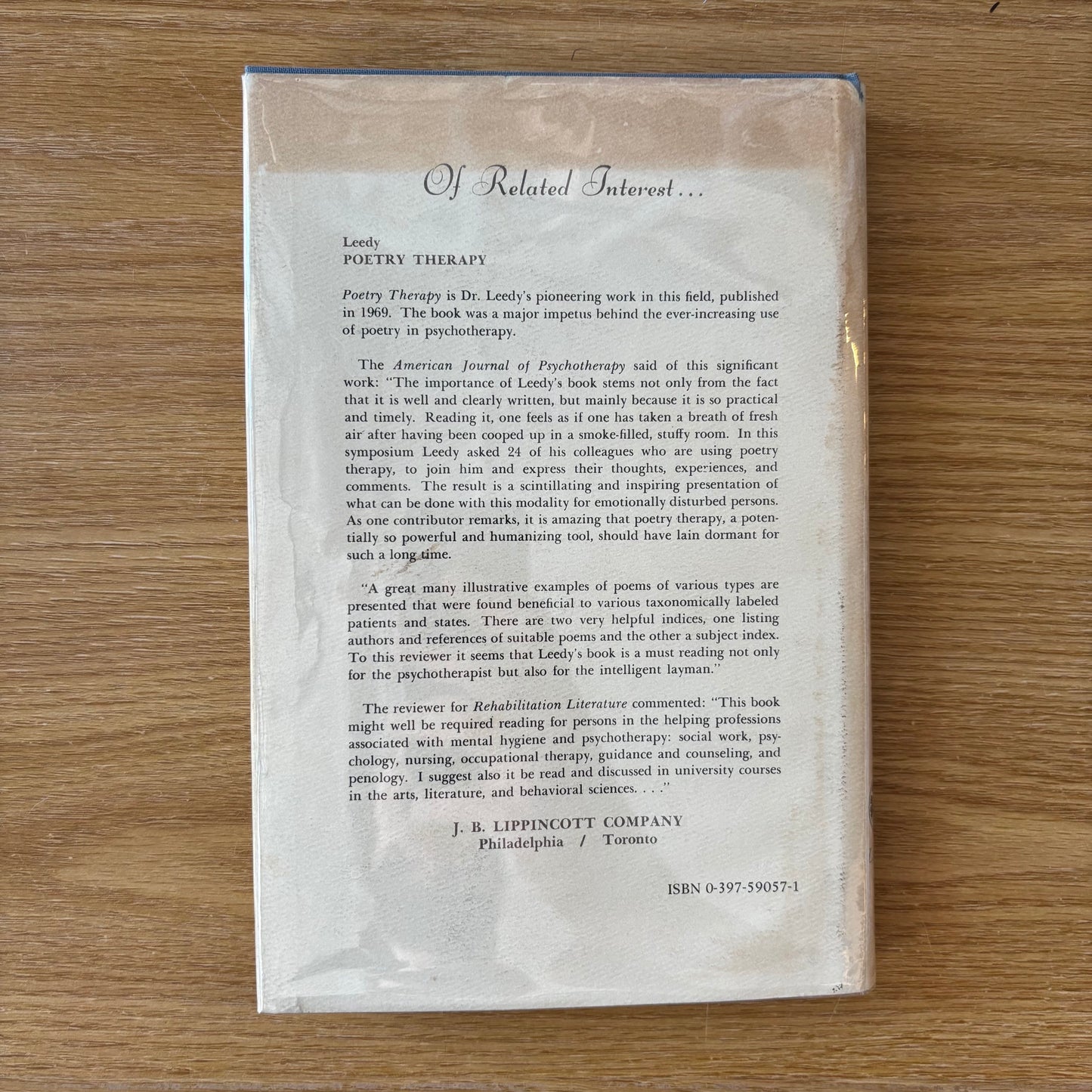 Jack J. Leedy, M.D., ed. - Poetry the Healer - First Edition