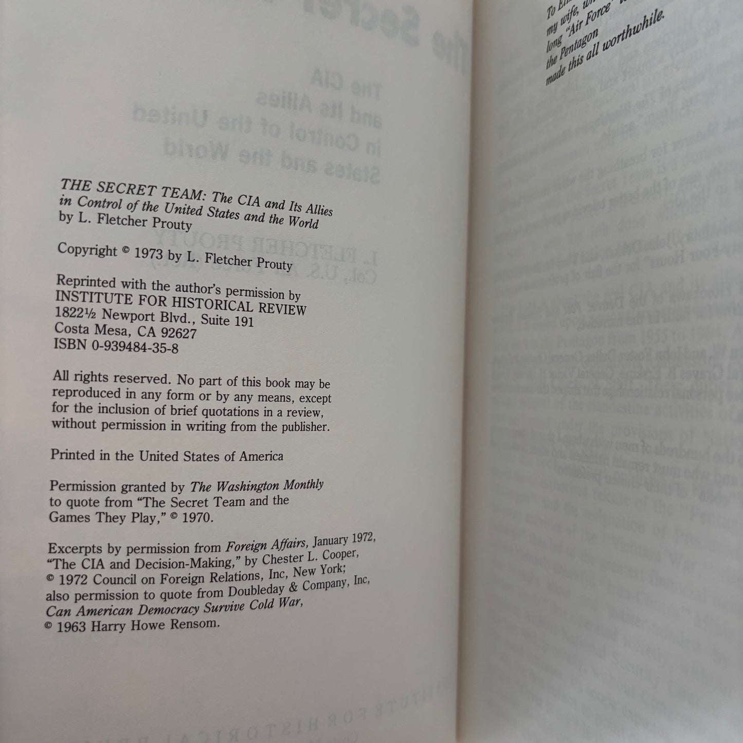 L. Fletcher Prouty - The Secret Team: The CIA and its Allies in Control of the United States and the World