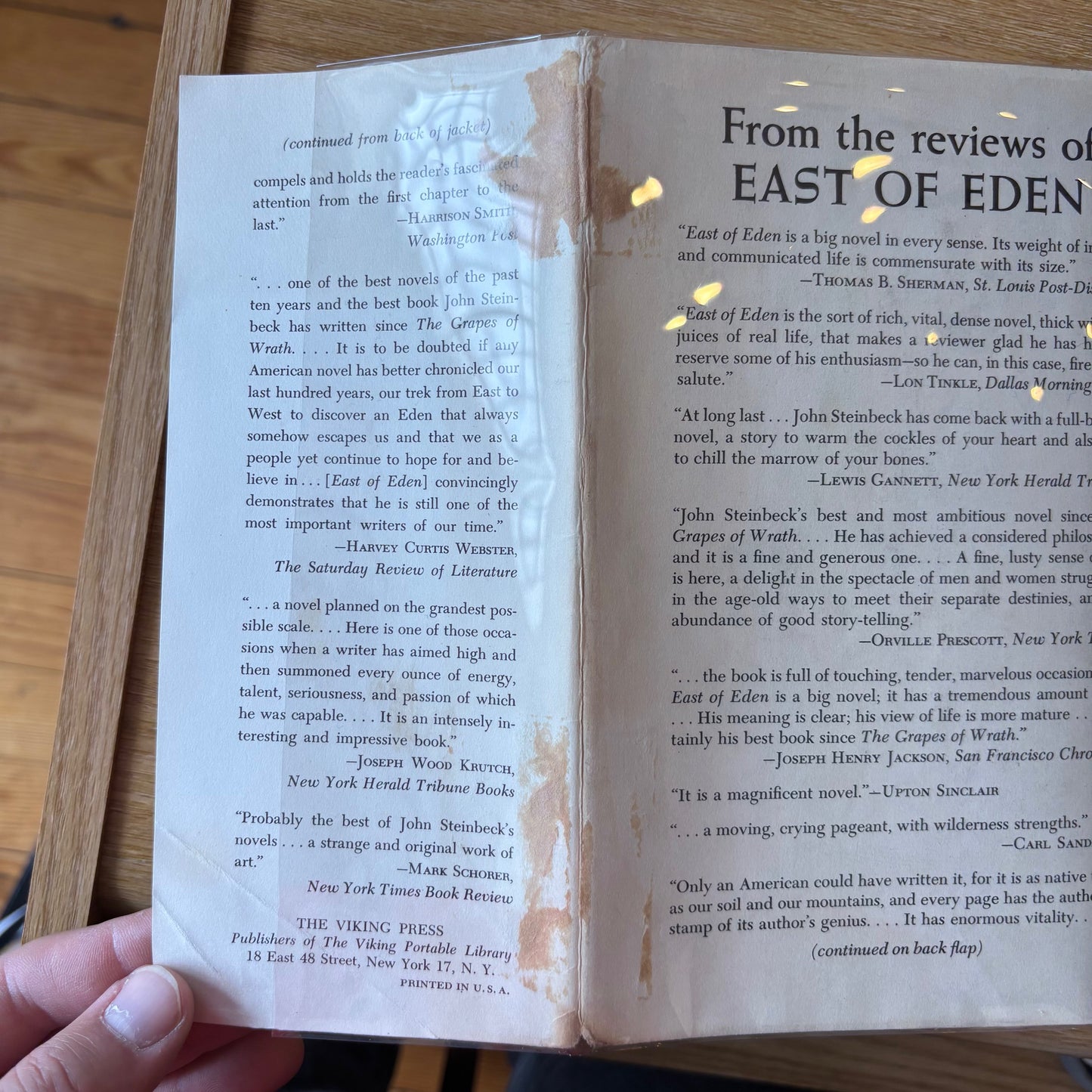 John Steinbeck - East of Eden - First Edition Later Printing