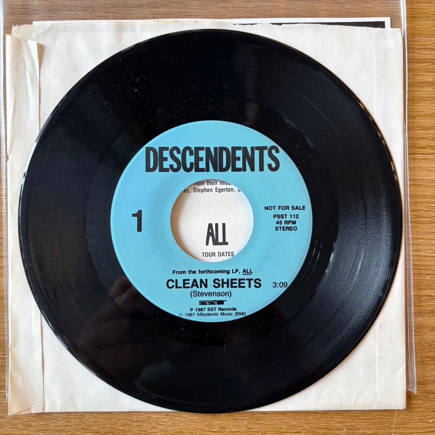 Descendents - Clean Sheets / Coolidge - Promo 7 Inch