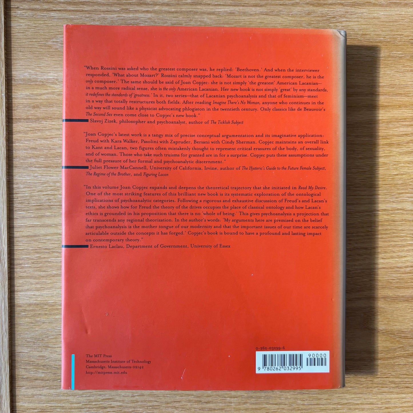 Joan Copjec - Imagine There's No Woman: Ethics and Sublimation - First Edition