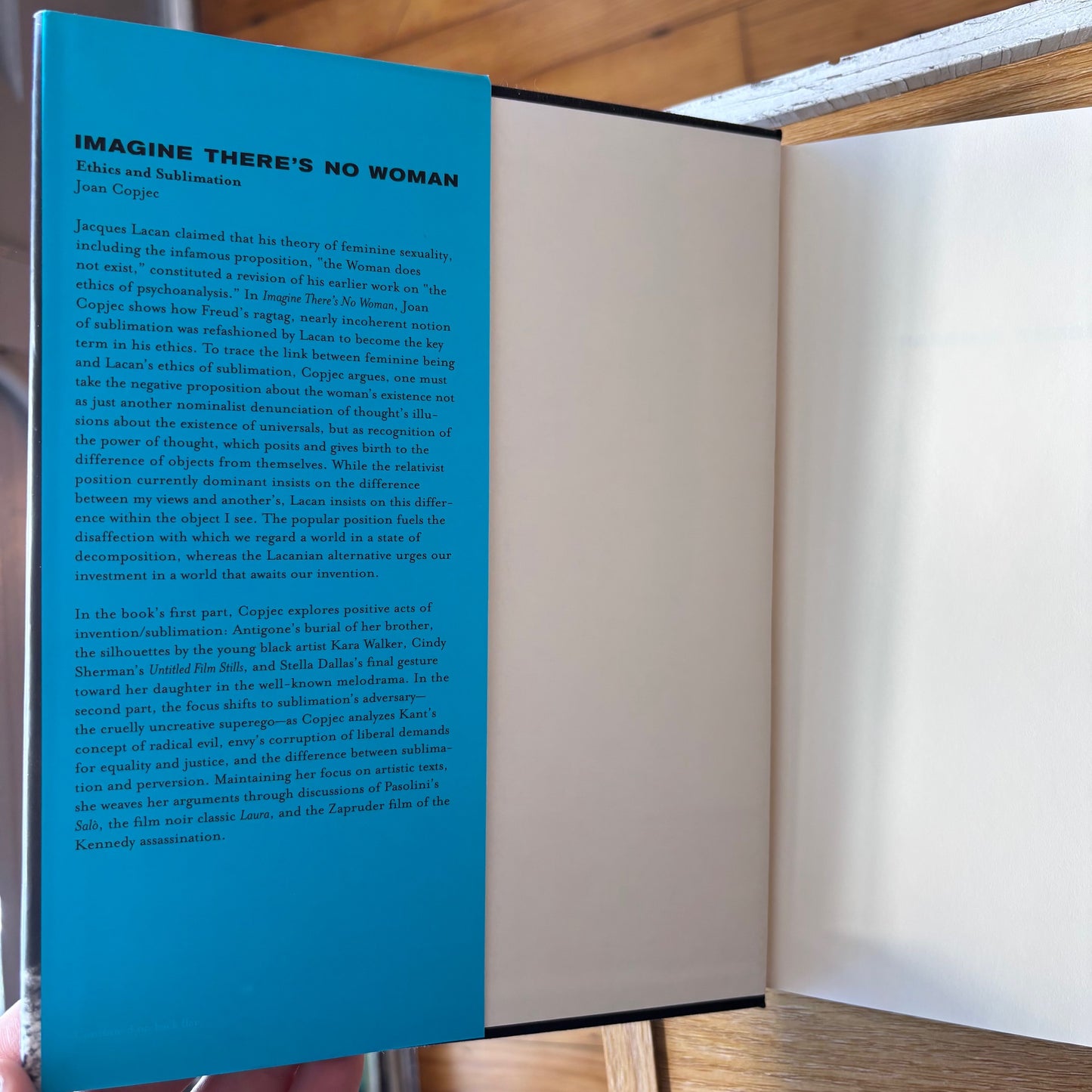 Joan Copjec - Imagine There's No Woman: Ethics and Sublimation - First Edition