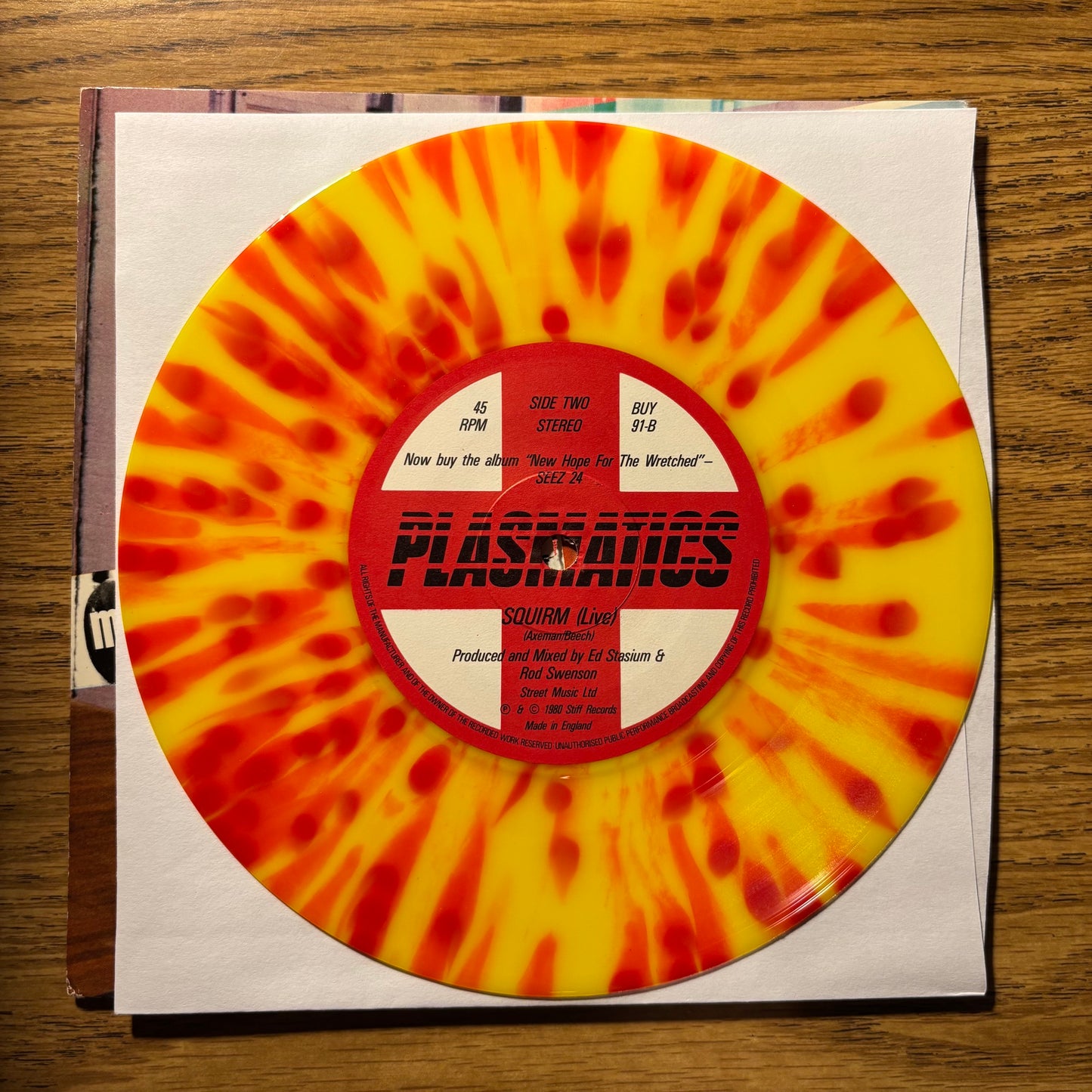 Plasmatics - Monkey Suit - Yellow/Red Splatter