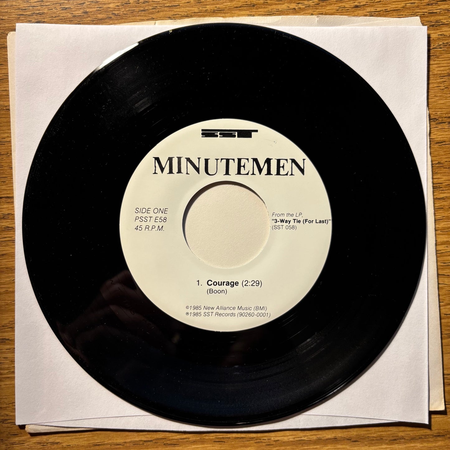 Minutemen - Courage - Promotional Pressing
