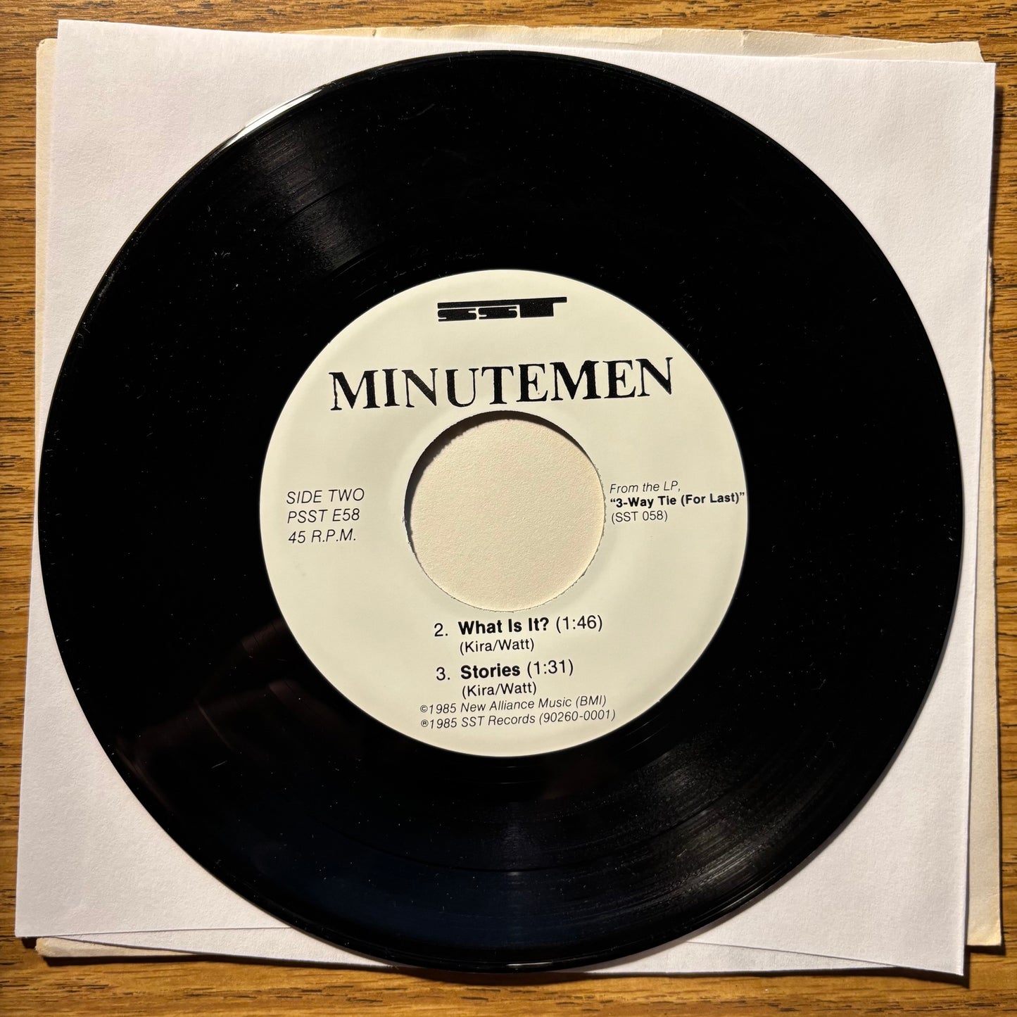 Minutemen - Courage - Promotional Pressing